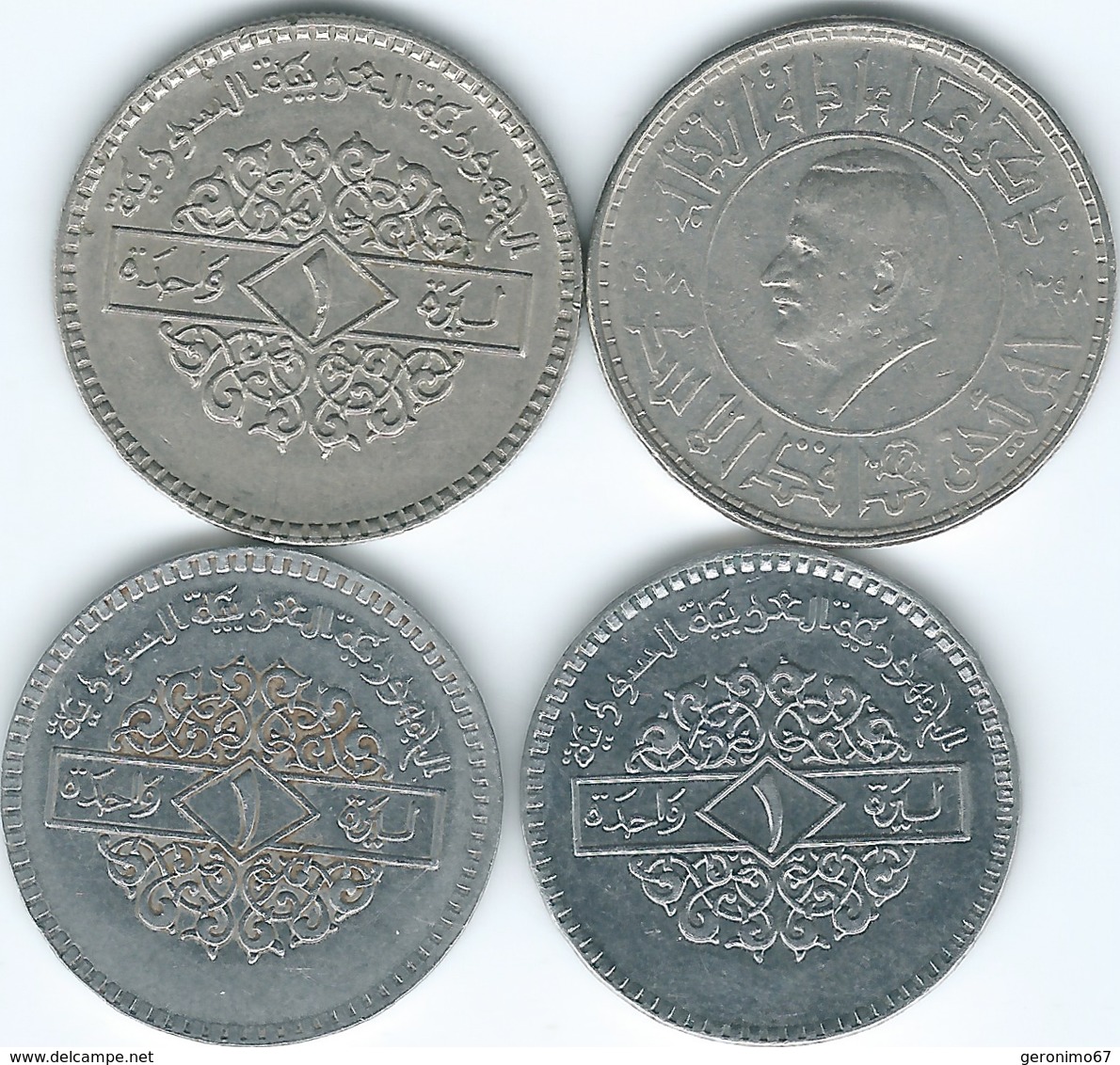 Syria - Arab Republic - 1 Lira - AH1398 - Assad - (KM115) AH1399 (KM120.1) AH1412 (KM120.2) & AH1414 (KM121) - Syrien