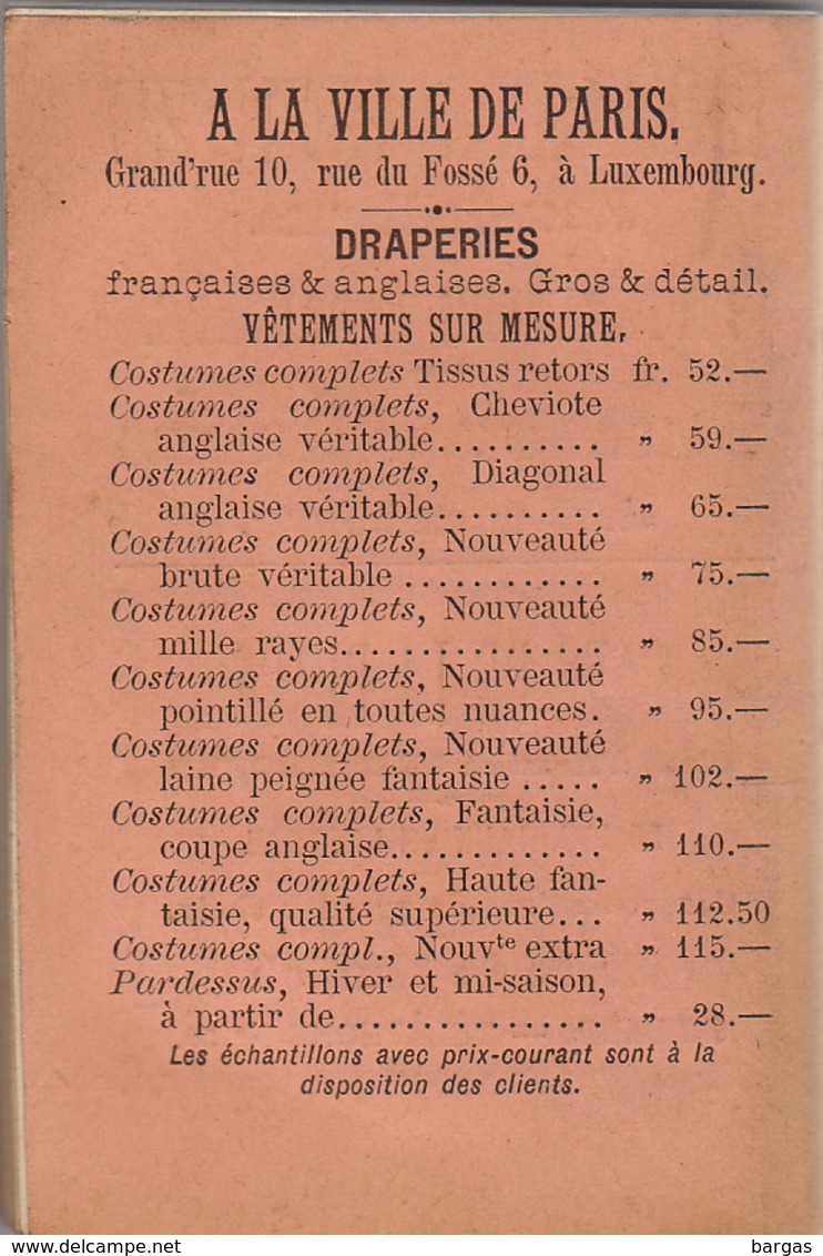 1887 Guide Des Chemins De Fer Du Grand Duche De Luxembourg  Indicateur Annuaire Train Omnibus - Chemin De Fer