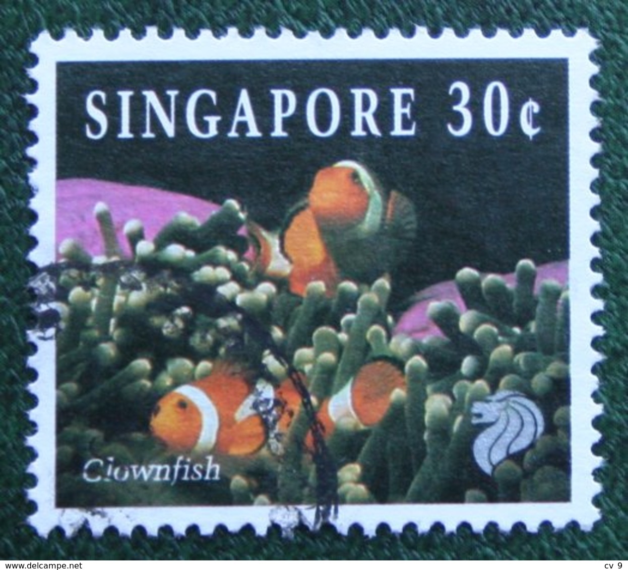 30 C Coral & Reef Marine Life Definitives CLOWNFISH Fish 1994 Mi 713 Used Gebruikt Oblitere SINGAPORE SINGAPUR - Singapur (1959-...)