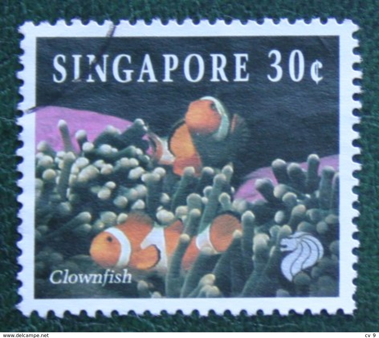 30 C Coral & Reef Marine Life Definitives CLOWNFISH Fish 1994 Mi 713 Used Gebruikt Oblitere SINGAPORE SINGAPUR - Singapur (1959-...)