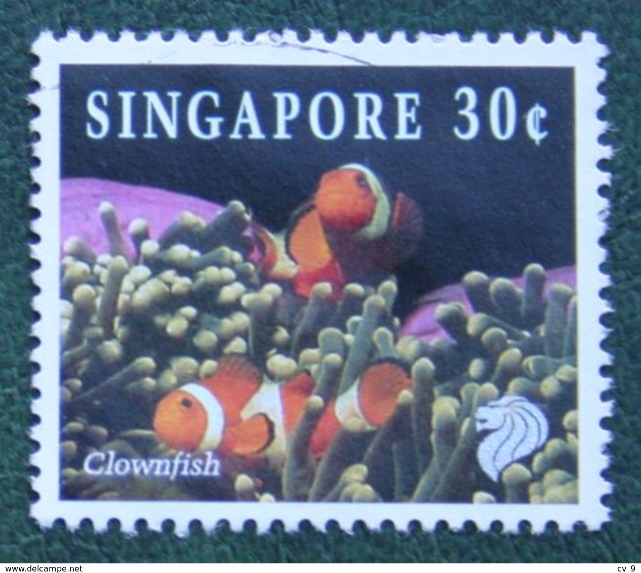 30 C Coral & Reef Marine Life Definitives CLOWNFISH Fish 1994 Mi 713 Used Gebruikt Oblitere SINGAPORE SINGAPUR - Singapur (1959-...)