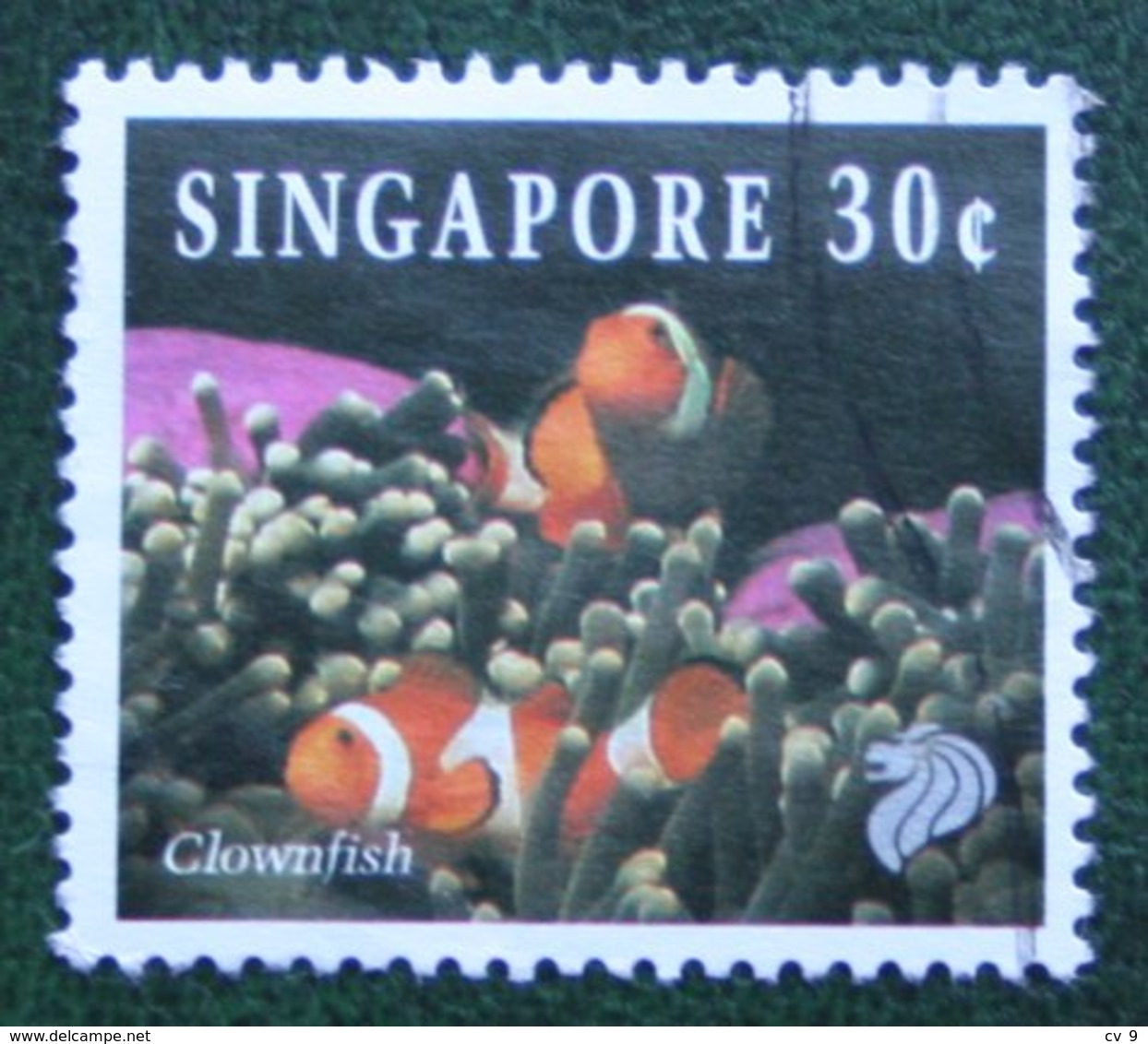 30 C Coral & Reef Marine Life Definitives CLOWNFISH Fish 1994 Mi 713 Used Gebruikt Oblitere SINGAPORE SINGAPUR - Singapur (1959-...)