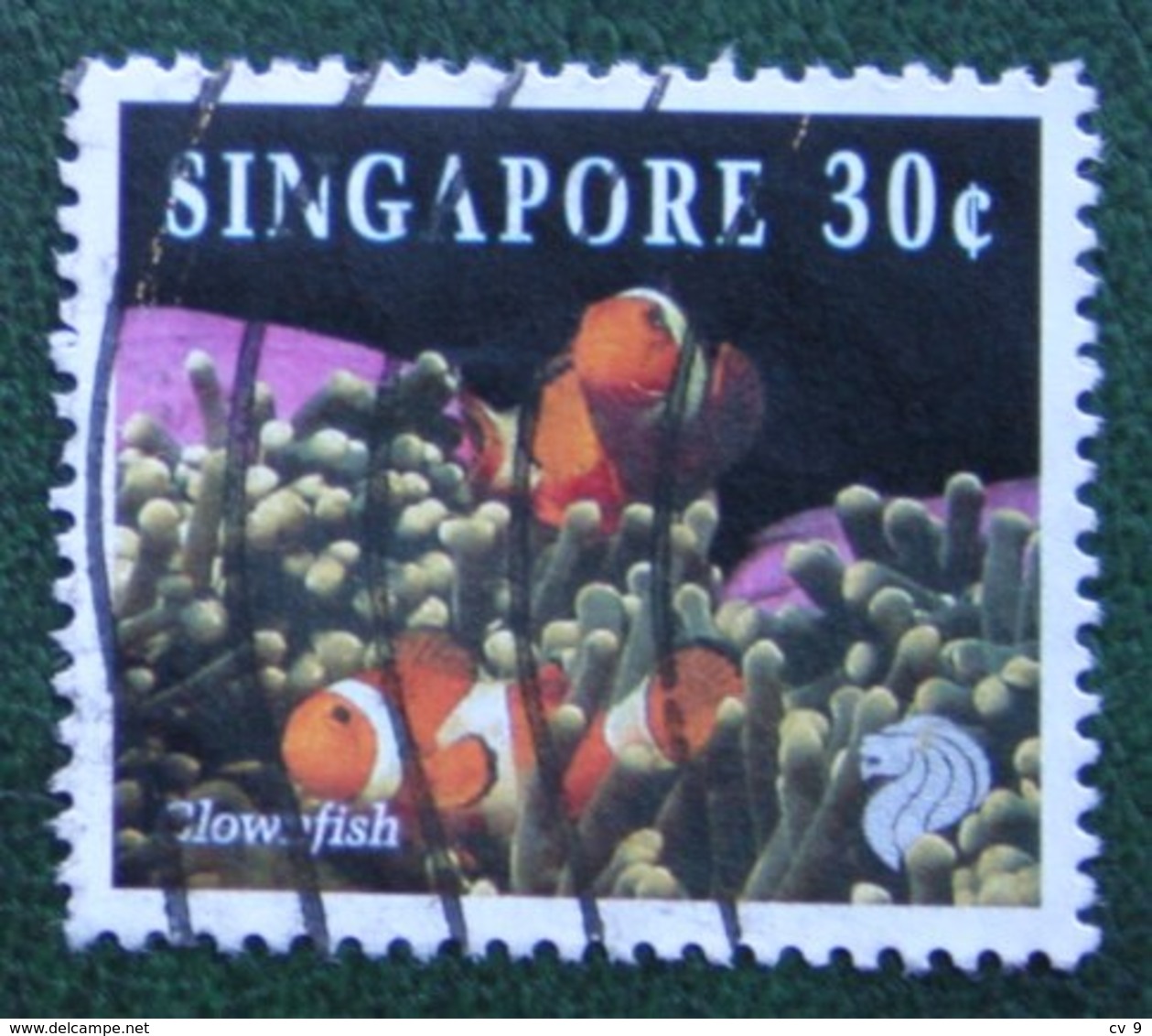 30 C Coral & Reef Marine Life Definitives CLOWNFISH Fish 1994 Mi 713 Used Gebruikt Oblitere SINGAPORE SINGAPUR - Singapur (1959-...)