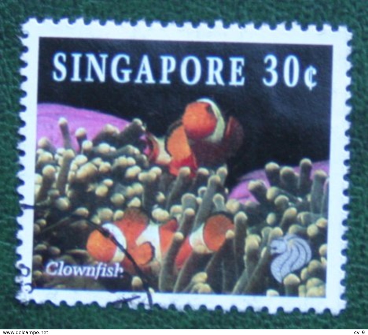 30 C Coral & Reef Marine Life Definitives CLOWNFISH Fish 1994 Mi 713 Used Gebruikt Oblitere SINGAPORE SINGAPUR - Singapore (1959-...)