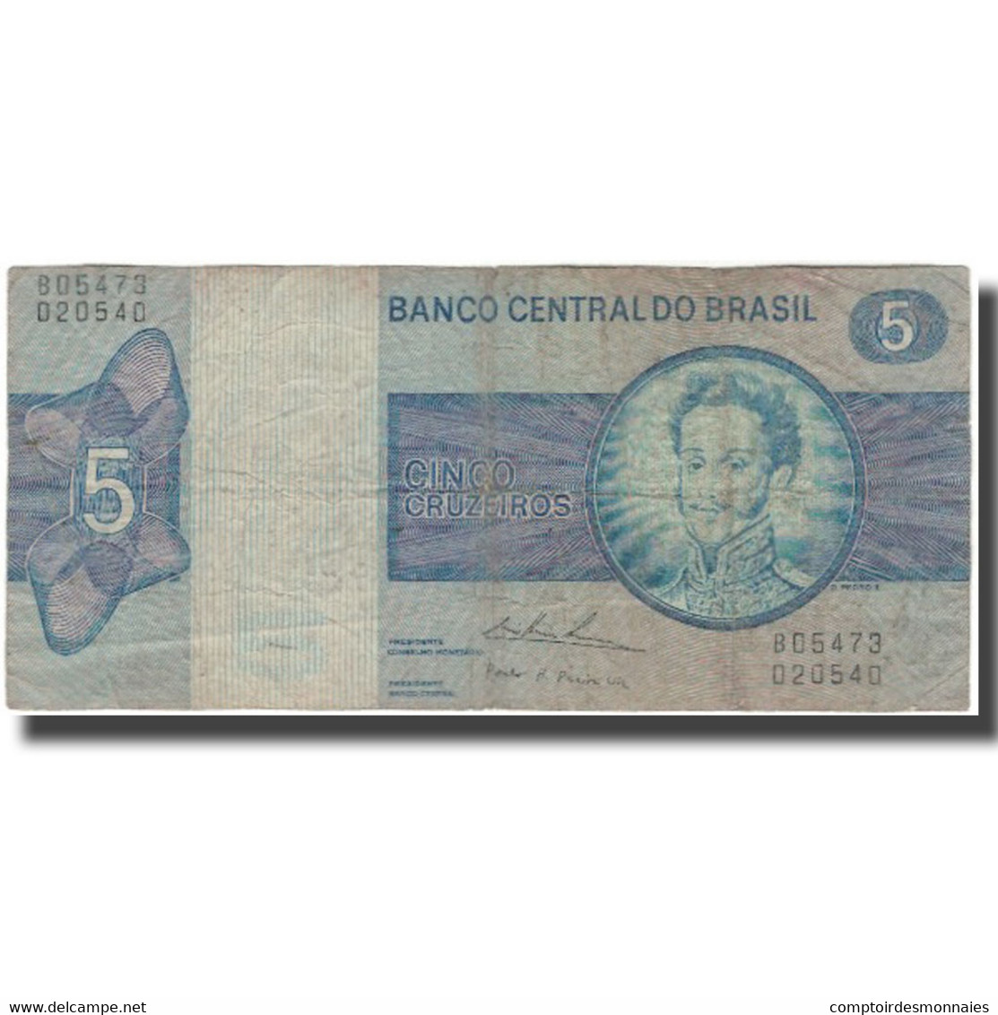 Billet, Brésil, 5 Cruzeiros, KM:192c, TB - Brésil