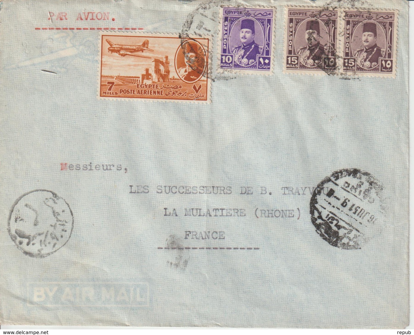 Lettre D'Egypte Pour La France - Lettres & Documents