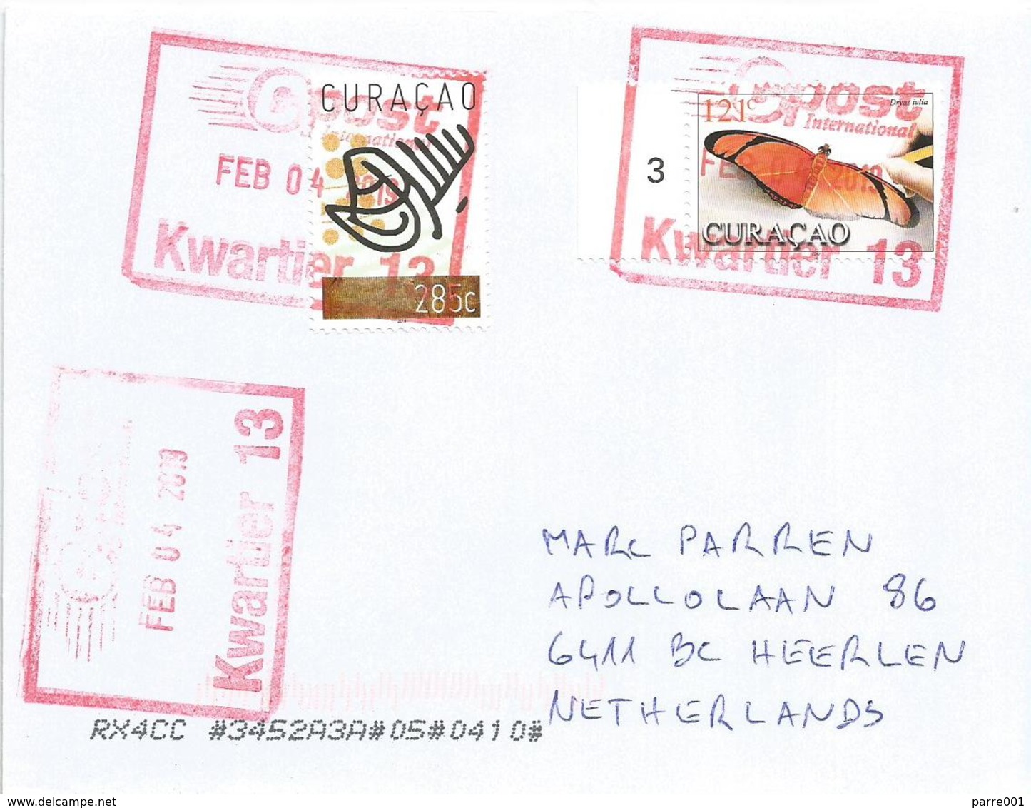 Netherlands Antilles 2019 Curacao Butterfly Dryas Iulia Amerindian Art Cover - Vlinders