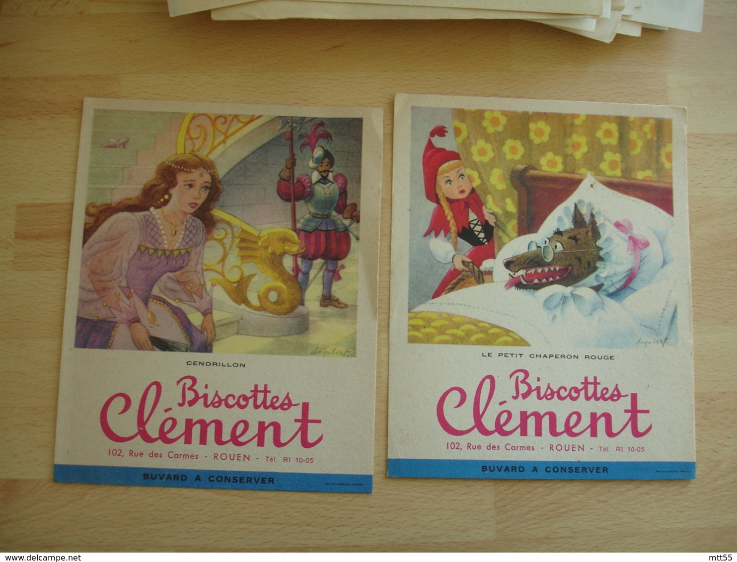 Lot De 10 Rouen Biscotte Biscottes Clement Conte Dicton Illustrateur Dagobert Buvard Buvards - Biscottes