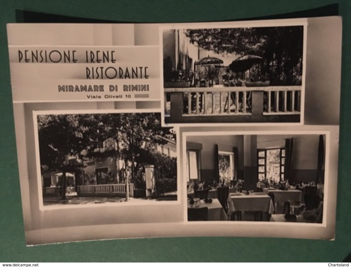 Cartolina Pensione Irene - Ristorante - Miramare Di Rimini - 1951 - Rimini