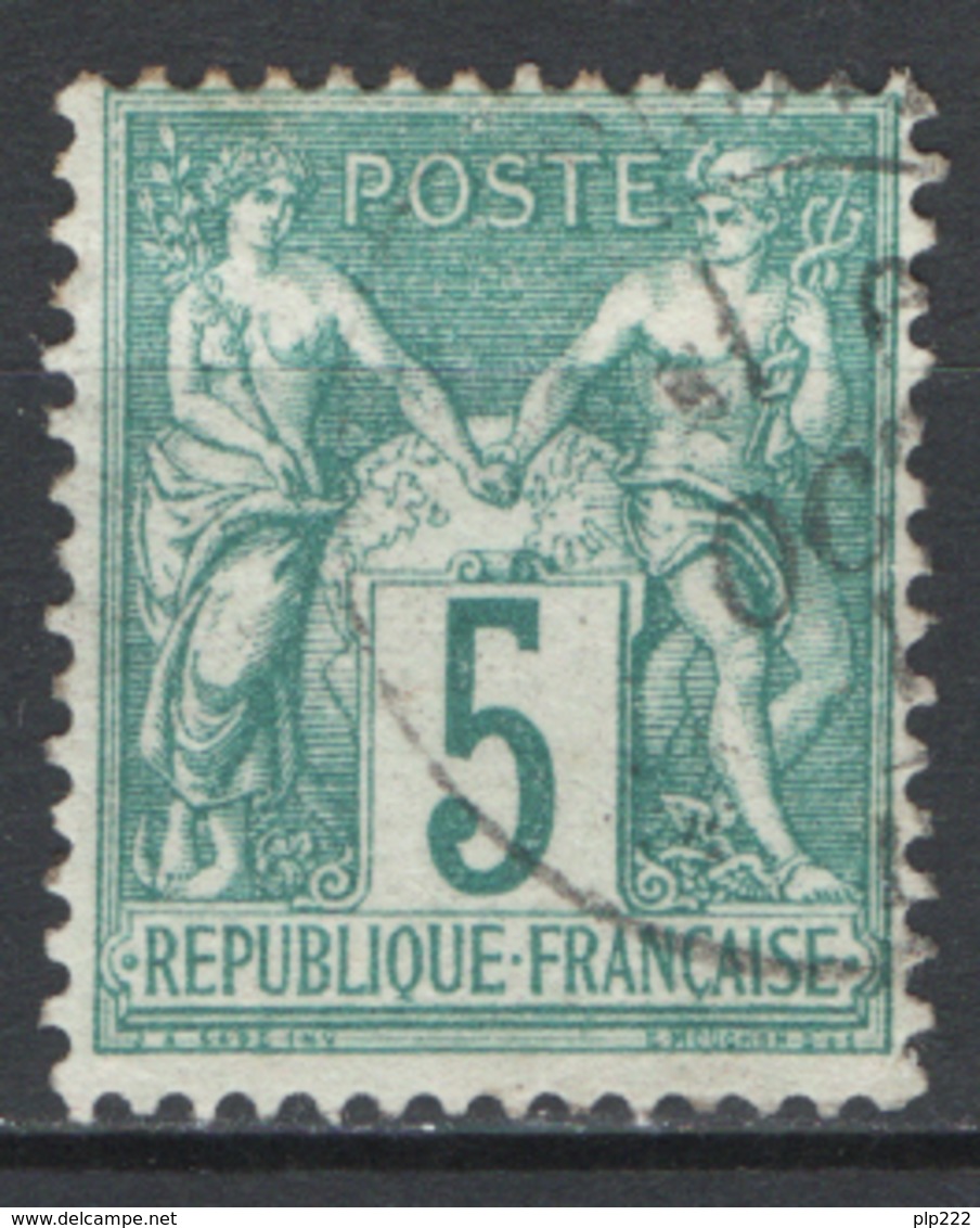 Francia 1876 5.c I Type Unif. 64 O/Used VF/F - 1876-1878 Sage (Type I)