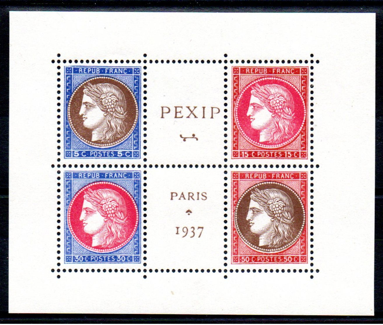 FRANCE 1937 - Centre Du BF 3 - Neuf **  MNH - Cote: 450,00 € - Neufs