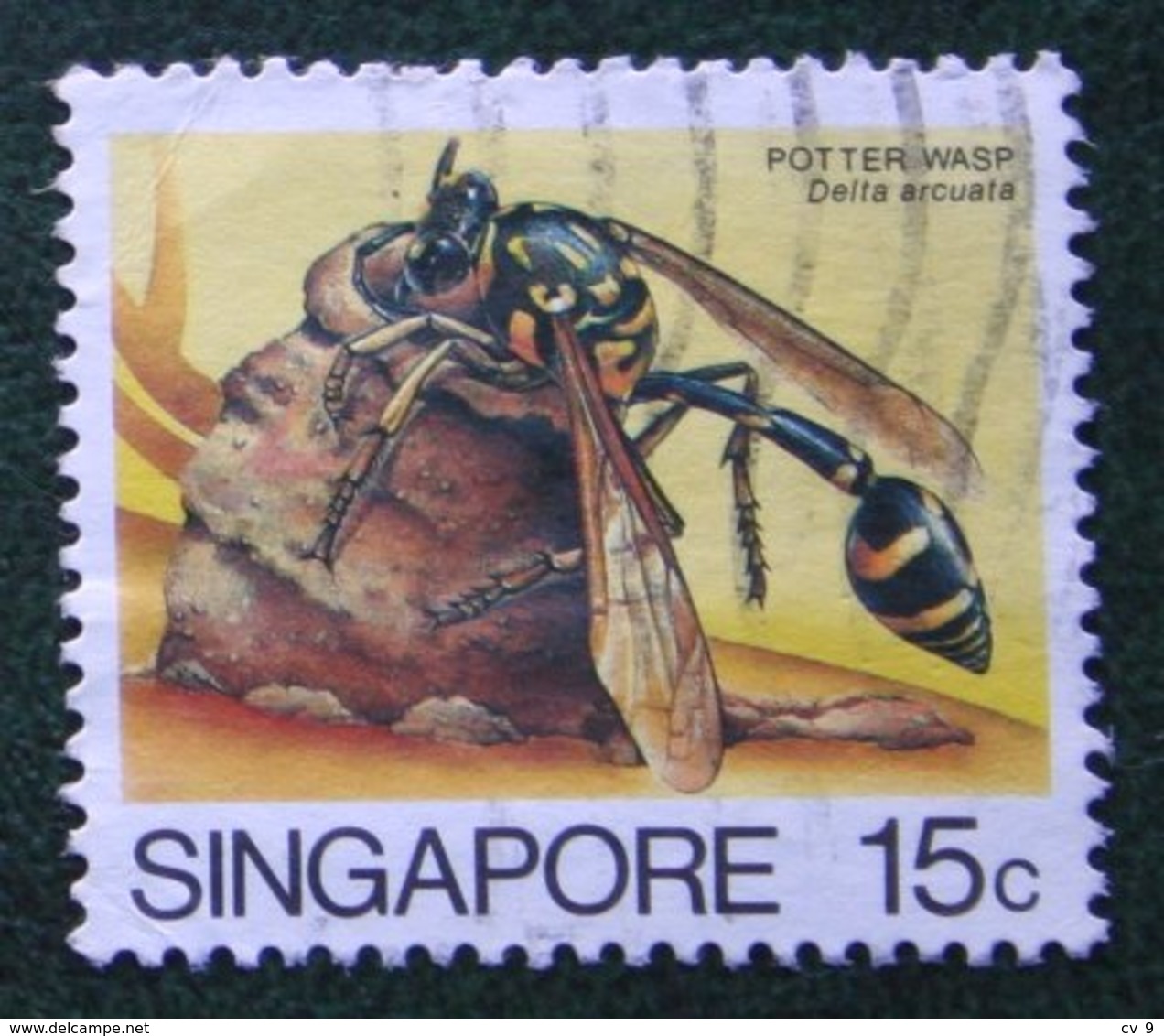 15 C Insects Insekt POTTER WASP 1985 Mi 465 Used Gebruikt Oblitere SINGAPORE SINGAPUR - Singapur (1959-...)