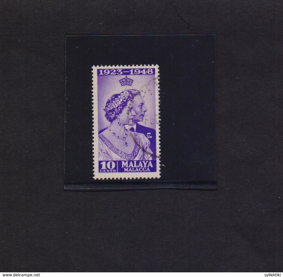 MALAYA MALACCA 1948 SILVER WEDDING  10 Cents USED STAMP BRITISH COLONY S.G. No 112 - Malacca