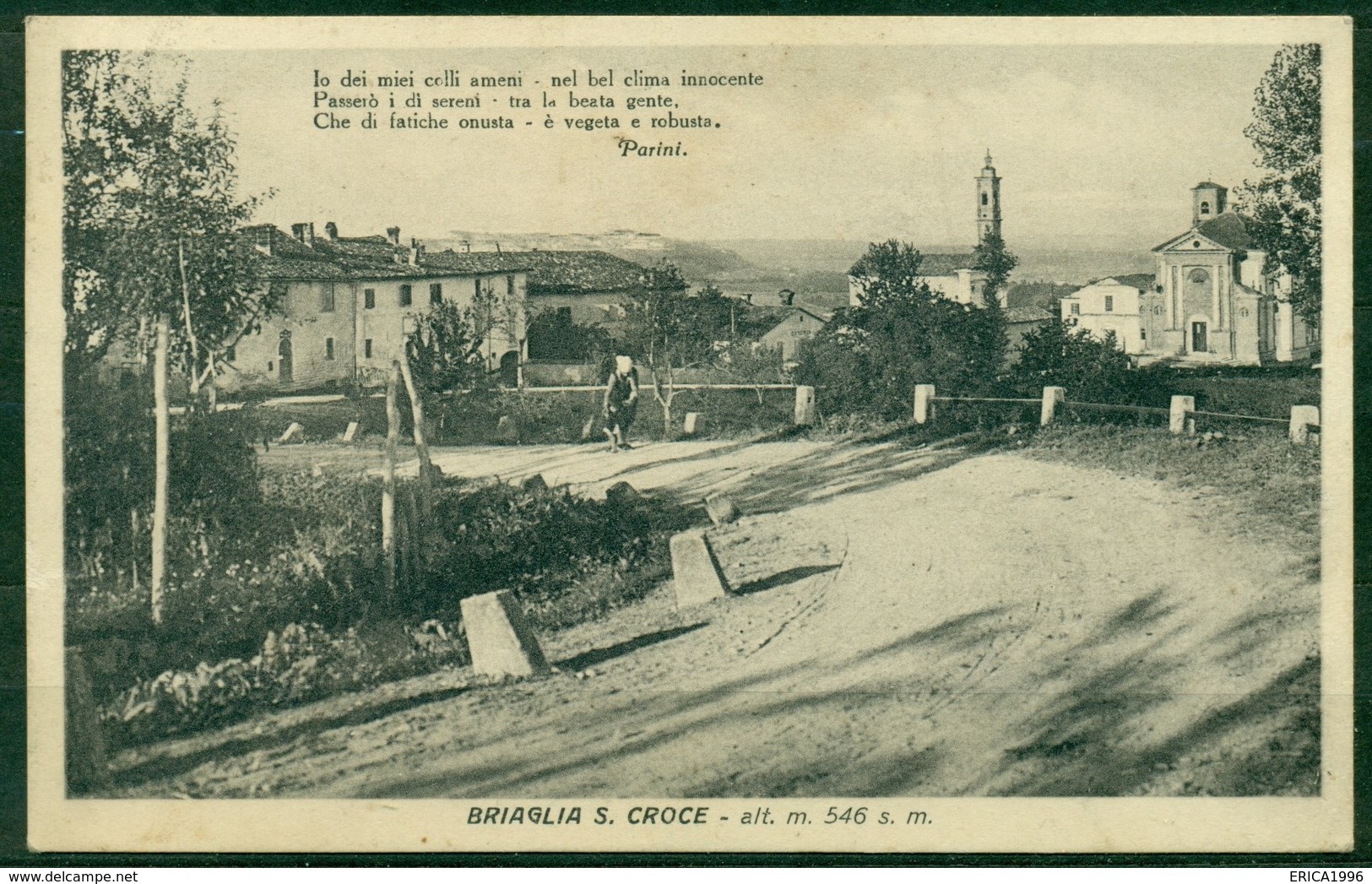 CARTOLINA - CV497 BRIAGLIA S. CROCE (Cuneo CN) Bella Veduta, FP, Viaggiata 1930, Ottime Condizioni - Cuneo