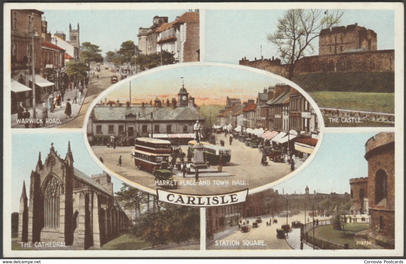 Multiview, Carlisle, Cumberland, C.1930s - Valentine's Postcard - Carlisle