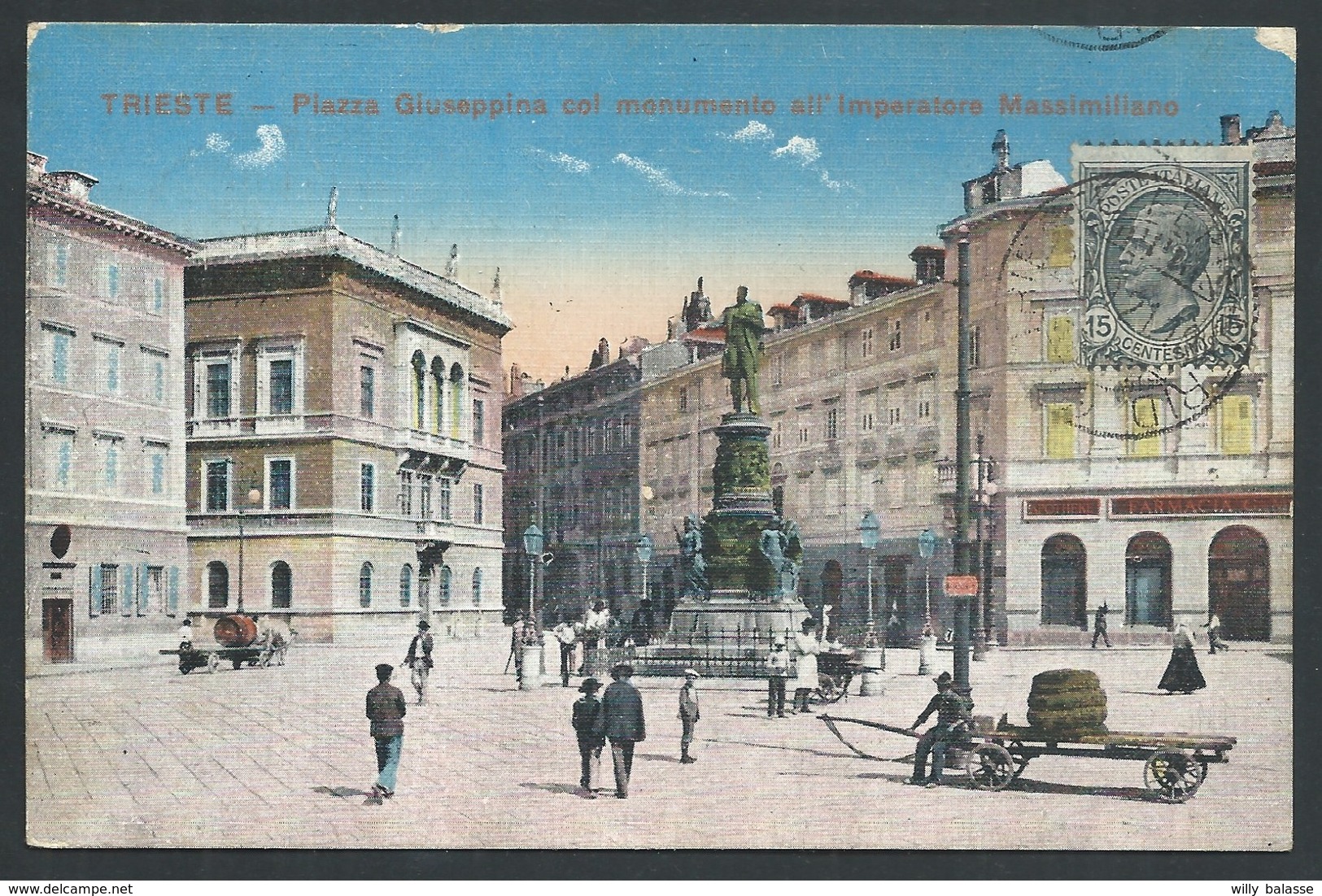 +++ CPA - Italie - Italia - TRIESTE - PIAZZA Giuseppina Col Monumento All'Imperator Massimiliano   // - Trieste