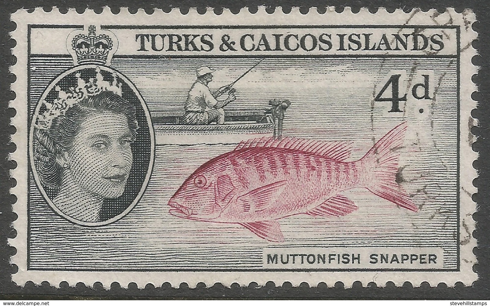 Turks & Caicos Islands. 1957-62 QEII. 4d Used. SG 242 - Turks And Caicos