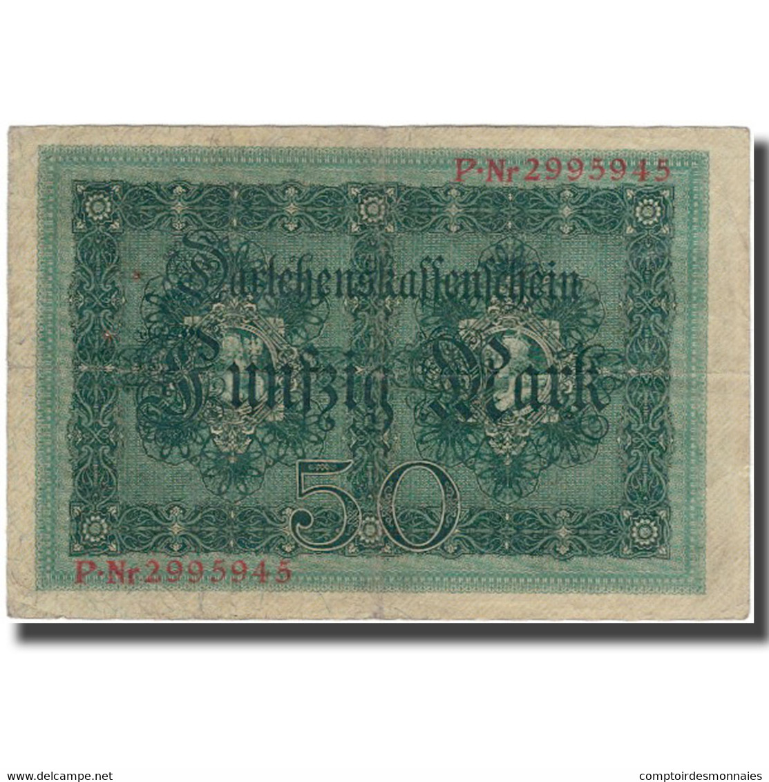 Billet, Allemagne, 50 Mark, 1914-08-05, KM:49b, TB - 50 Mark