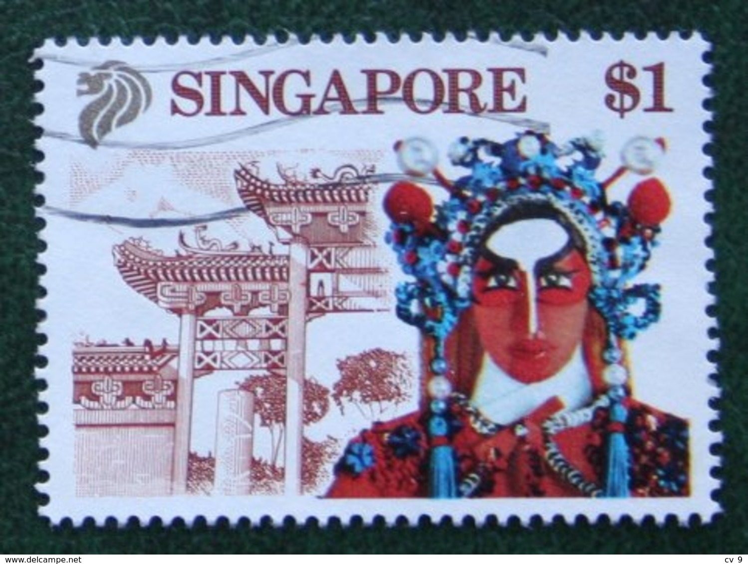 $1 Tourism Maske Mask Theatre Dance 1990 Mi 611 Used Gebruikt Oblitere SINGAPORE SINGAPUR - Singapore (1959-...)