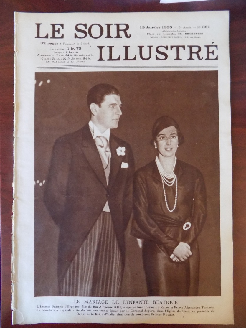 Le Soir Illustré N° 361 Cité Du Vatican - Braine-le-Comte -  Plébiscite Sarre - Un Industriel Japonais - île De Pâques - 1900 - 1949