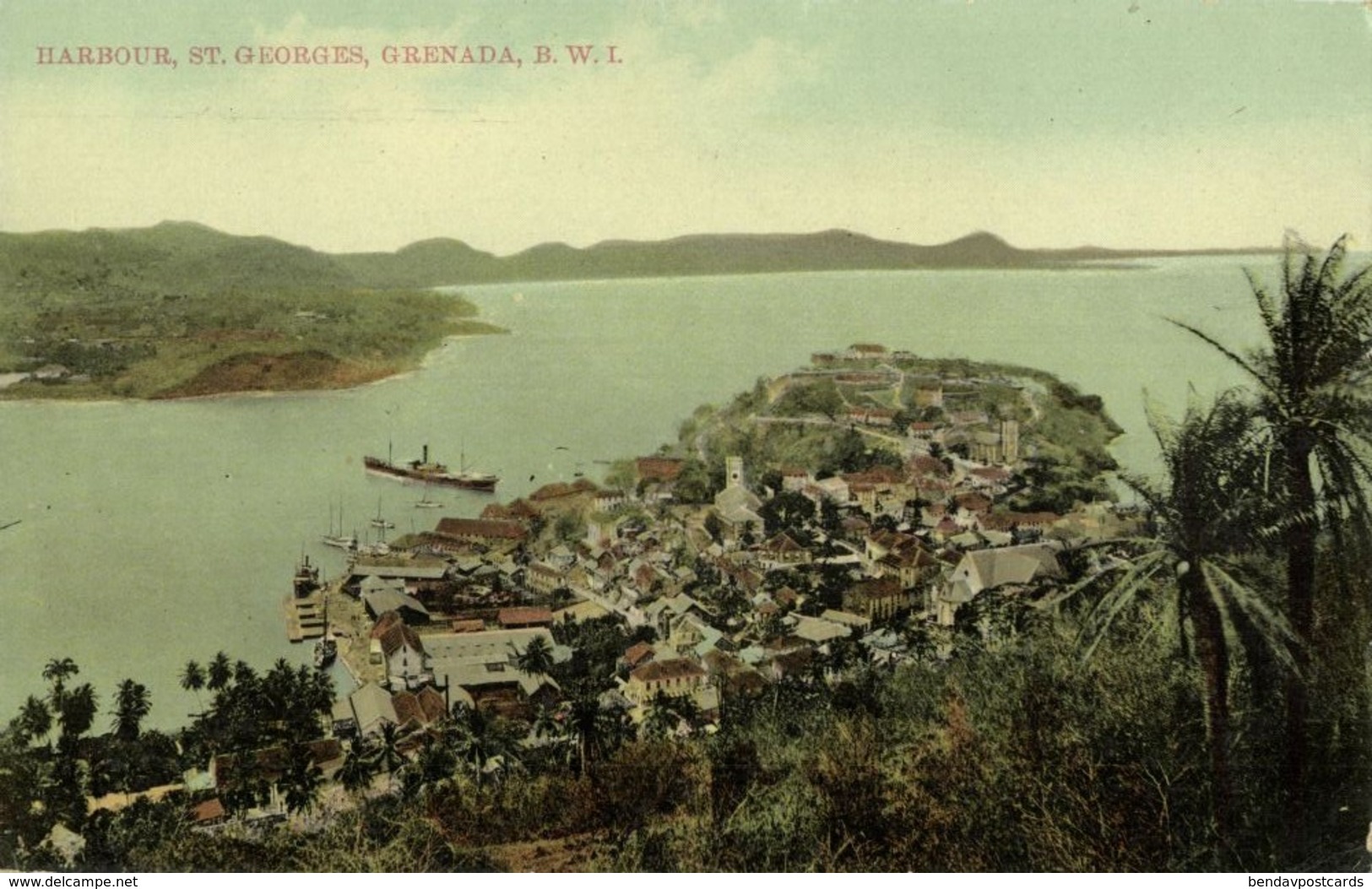 Grenada, B.W.I., St. GEORGES, Harbour (1910s) Postcard - Grenada