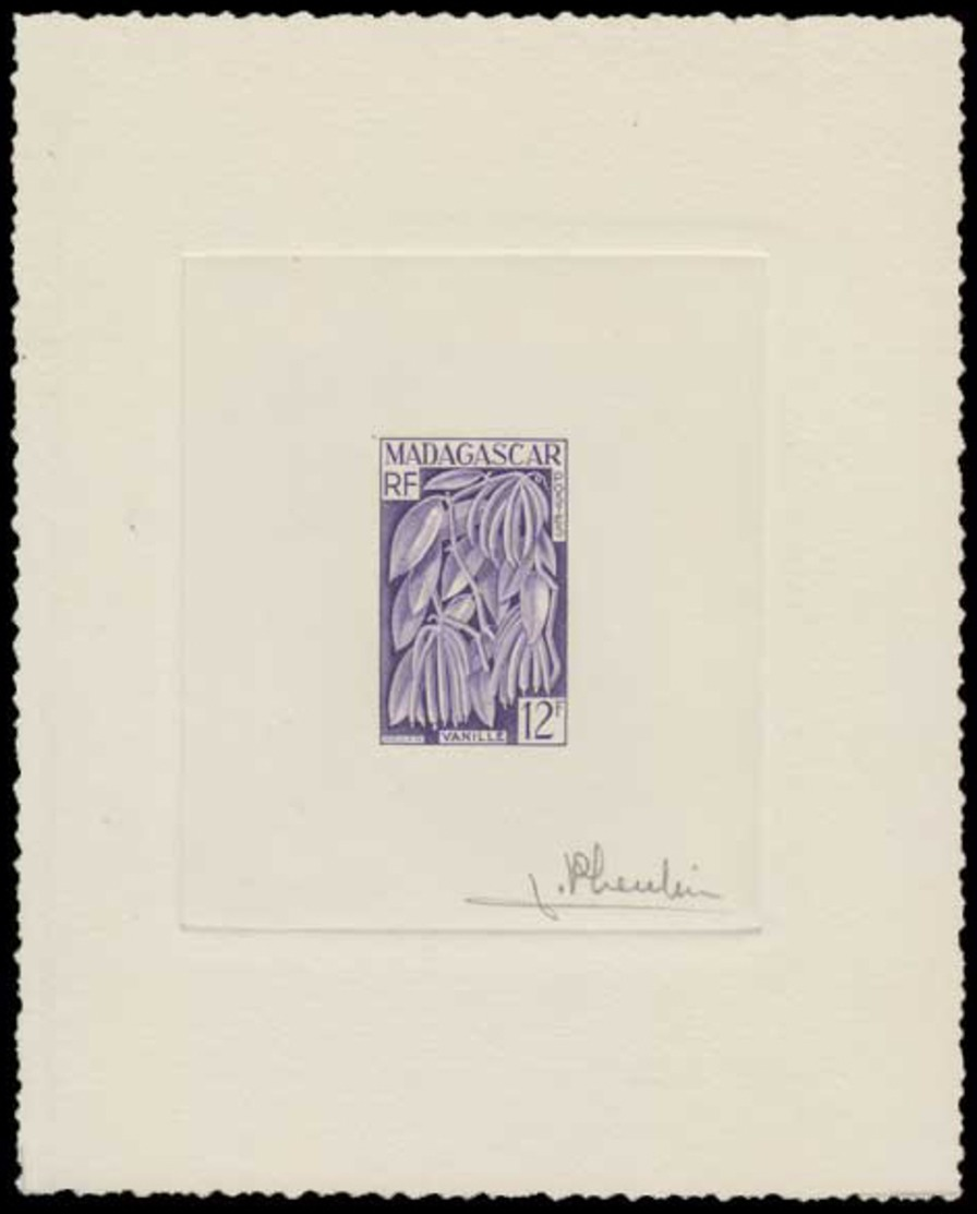 MADAGASCAR Epreuves  334 Epreuve D'artiste En Violet, Signée: La Vanille. - Sonstige & Ohne Zuordnung