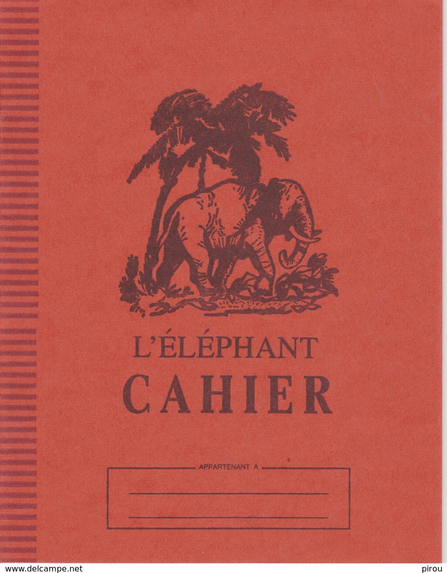 CAHIER D'ECOLIER : L'ELEPHANT - Tiere