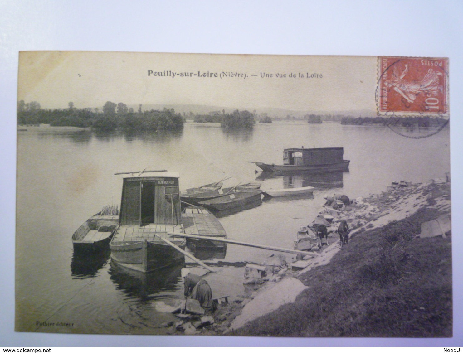 GP 2019 - 309  POUILLY-sur-LOIRE  (Nièvre)  :  Une Vue De La Loire   1909   XXX - Pouilly Sur Loire