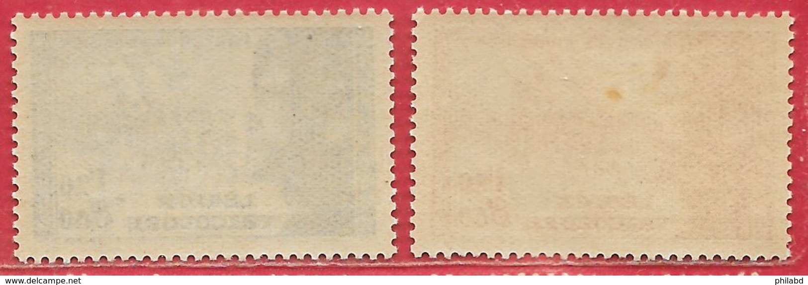 France N°565 1F20+8F80 Bleu & N°566 1F20+8F80 Rouge Légion Tricolore 1942 ** - Neufs