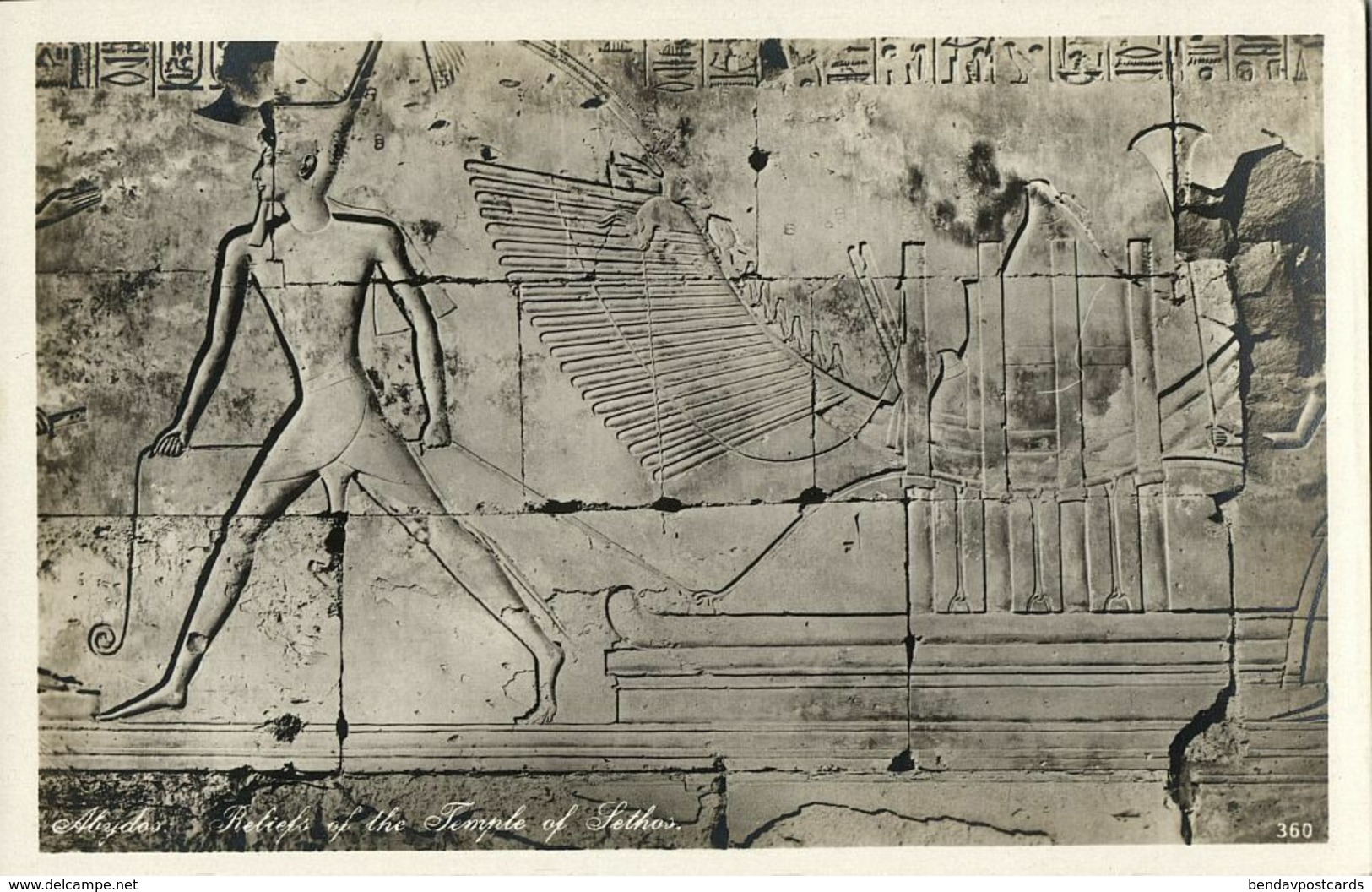 Egypt, ABYDOS, Reliefs Of The Temple Of Sethos (1930s) Lehnert & Landrock RPPC - Museum