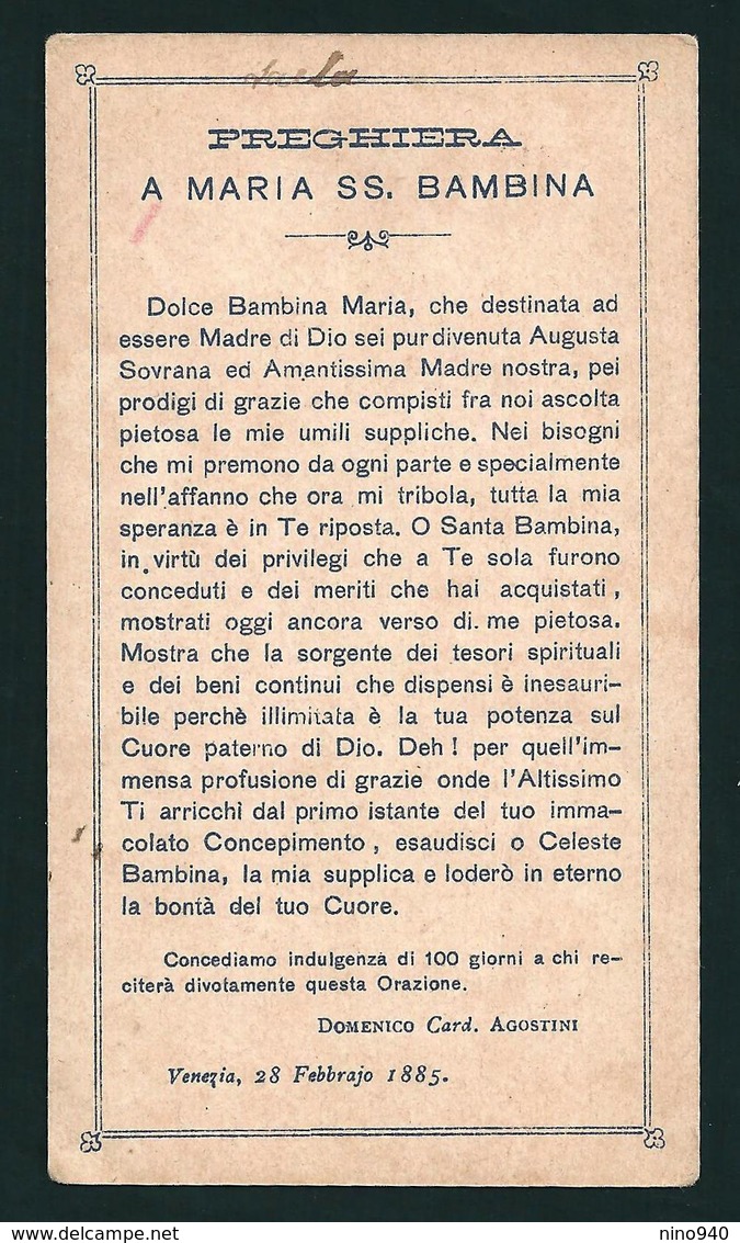 MARIA SS. BAMBINA - Casa Madre Delle Suore Di Carità - Milano - E - PR - Mm. 71 X 124 - Religione & Esoterismo