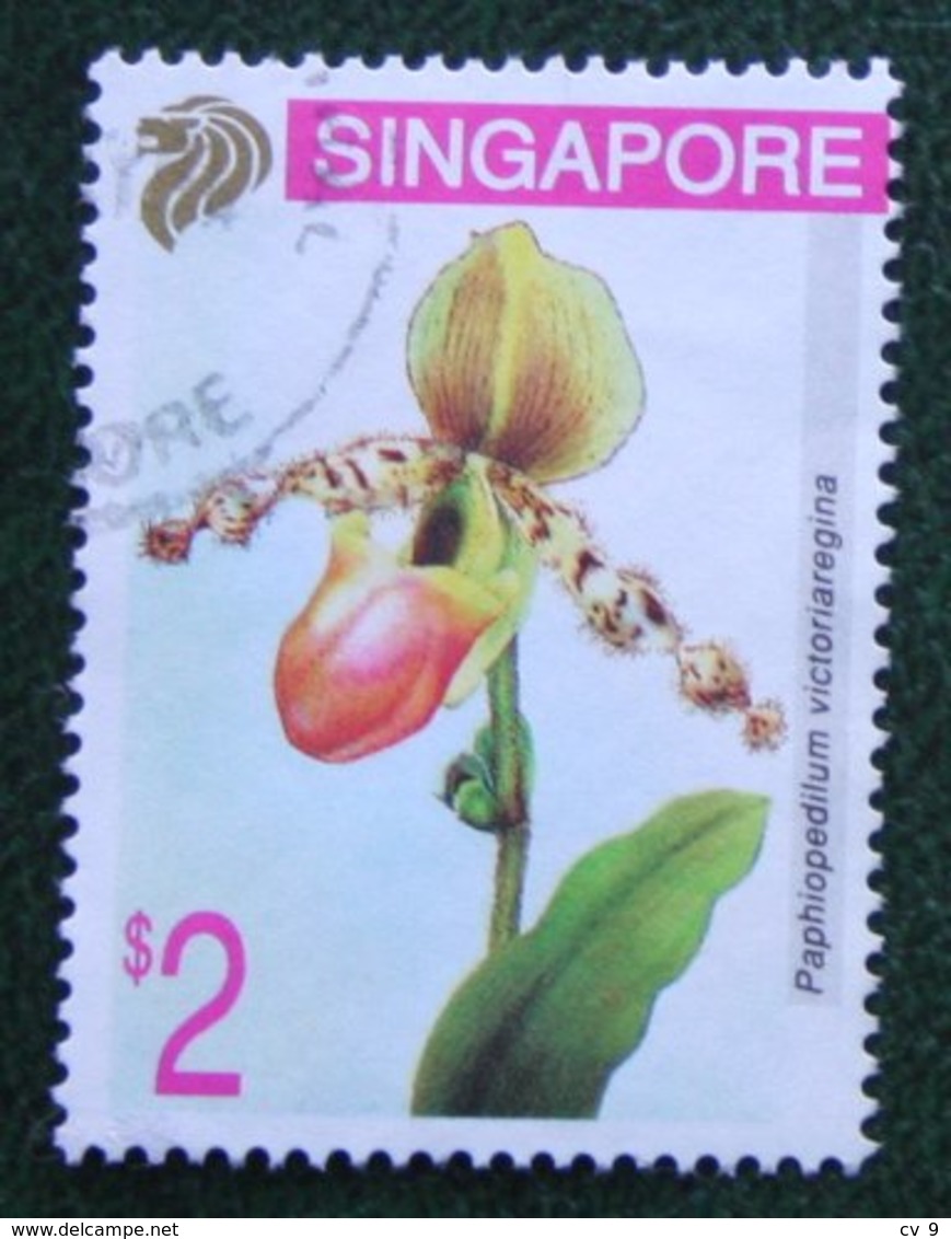 $2 Flower Fleur Blumen Orchid 1994 Mi 718 Used Gebruikt Oblitere SINGAPORE SINGAPUR - Singapur (1959-...)