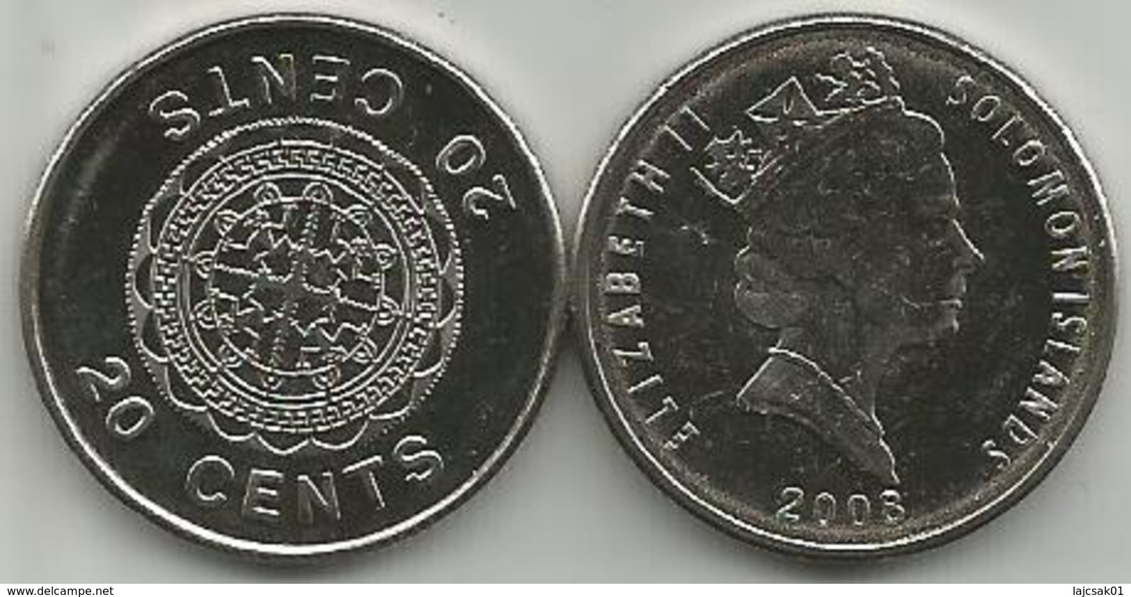 Solomon Islands 20 Cents 2008. High Grade - Solomon Islands