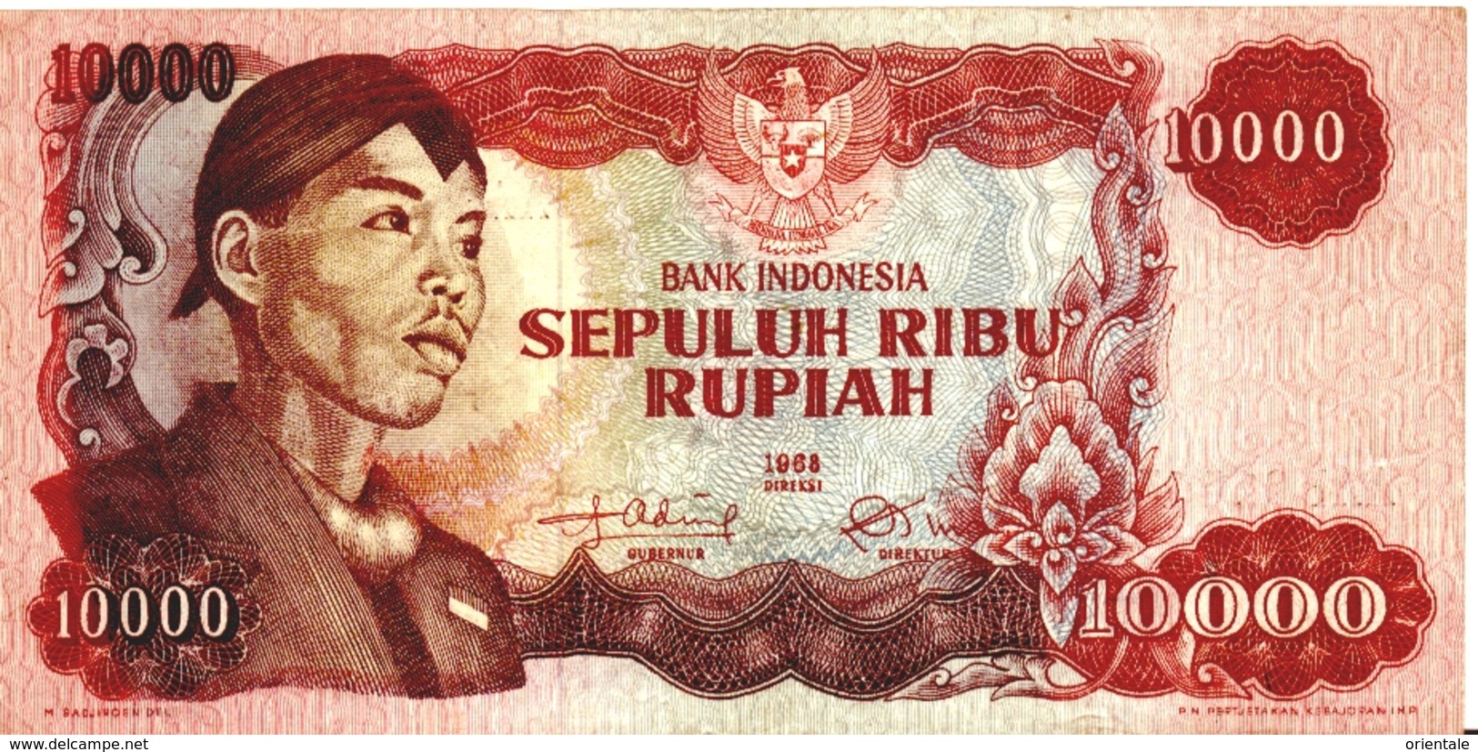 INDONESIA P. 112a 10000 R 1968 VF - Indonésie