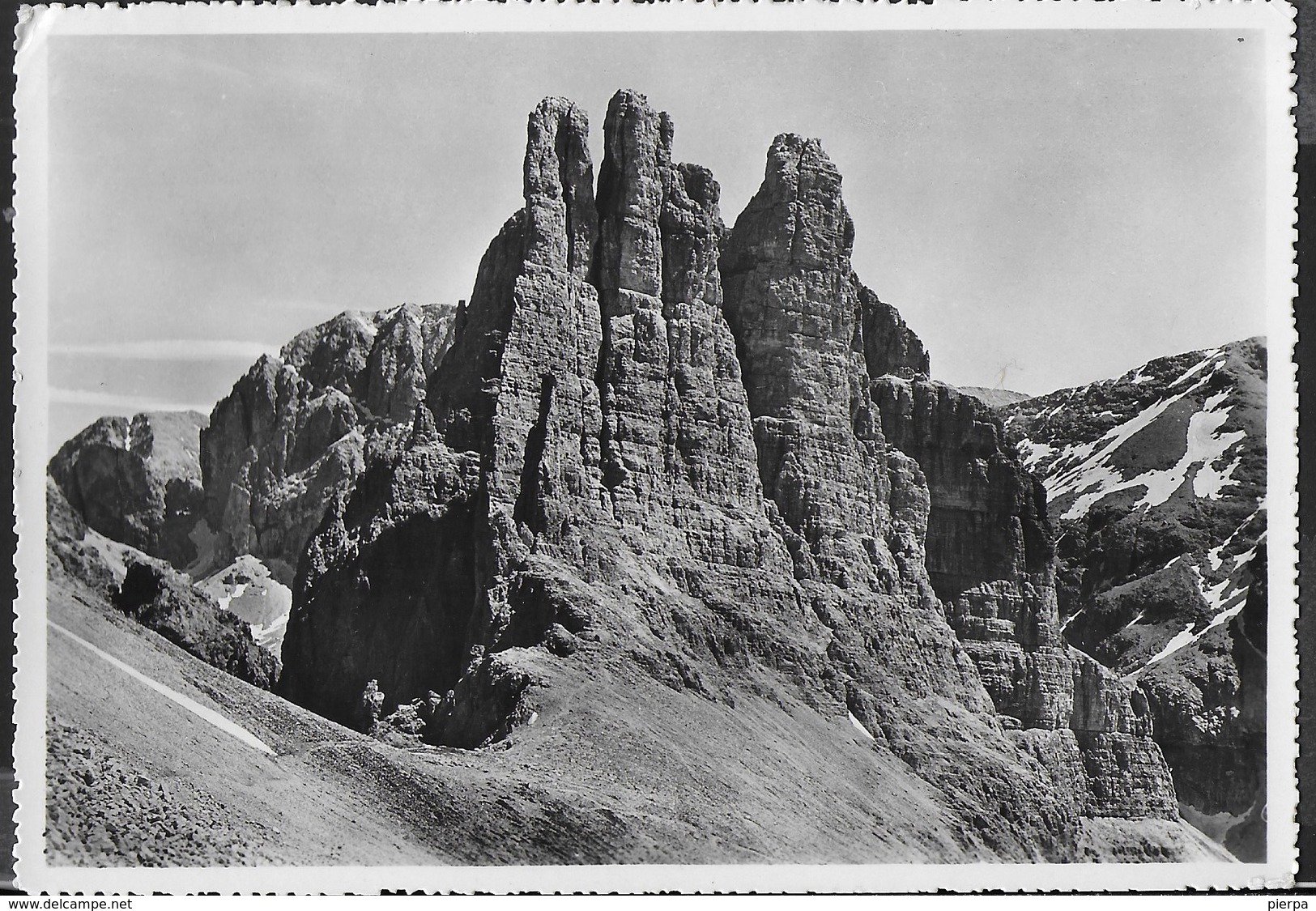 DOLOMITI - TORRI DEL VAJOLET - EDIZ. SCILARIA - VIAGGIATA DA VIGO DI FASSA 06.07.1956 - Alpinisme