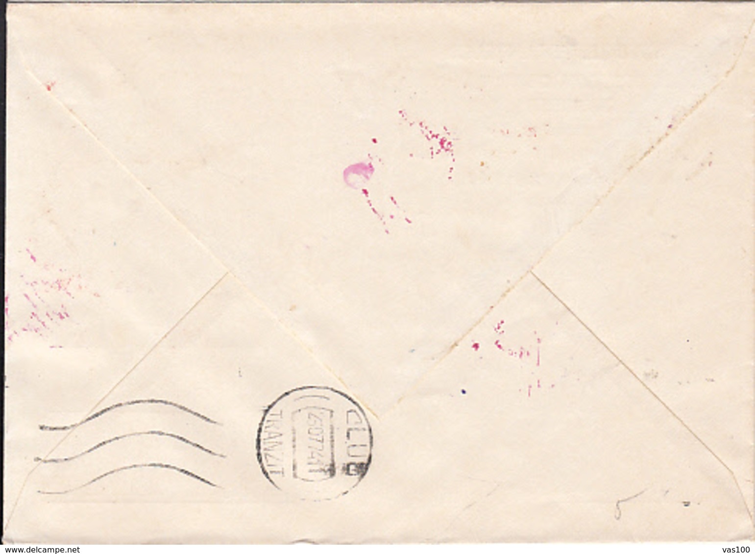 AMOUNT 1.55, BUCHAREST, MINISTRY OF FINANCE RED MACHINE STAMPS ON REGISTERED COVER, 1974, ROMANIA - Lettres & Documents