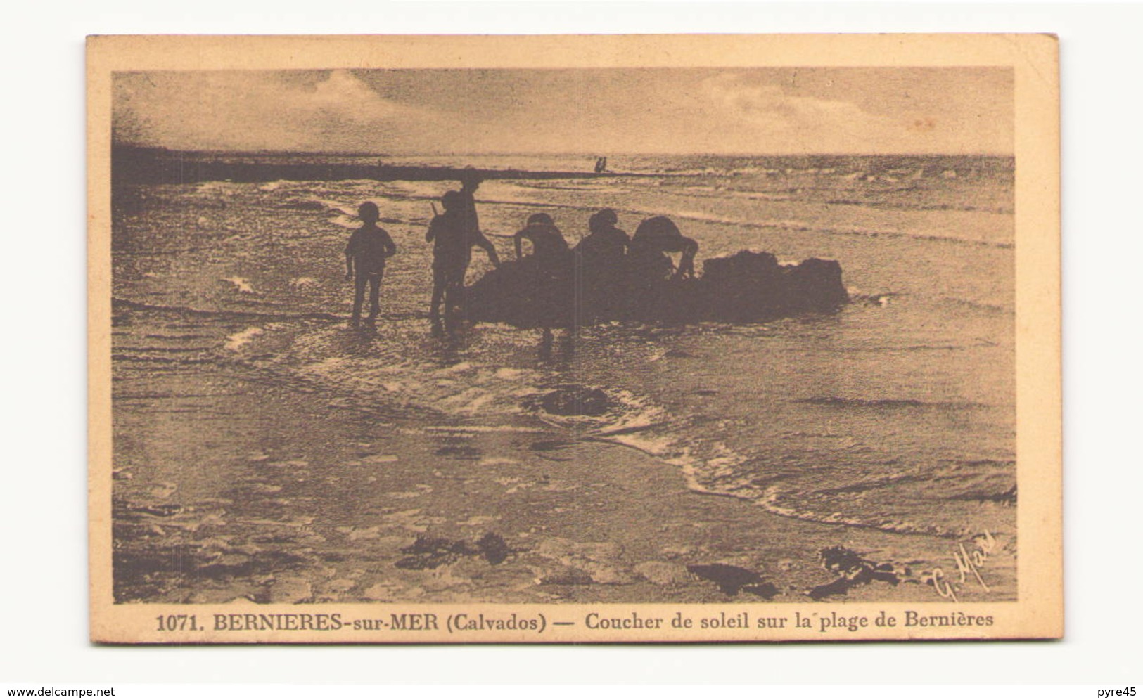 BERNIERES SUR MER COUCHER DE SOLEIL SUR LA PLAGE DE BERNIERES 14 - Autres & Non Classés