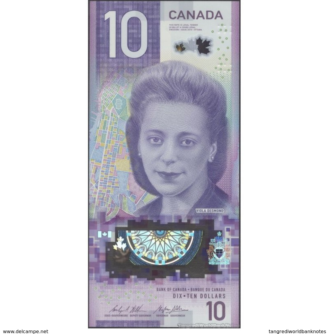 TWN - CANADA NEW - 10 Dollars 2018 Polymer - Prefix FTW - Signatures: Wilkins & Poloz UNC - Canada