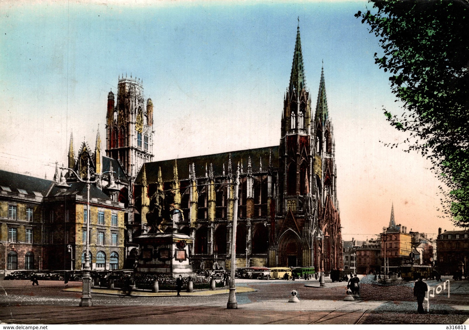 ROUEN  PLACE DE L HOTEL DE VILLE EGLISE SAINT OUEN - Rouen