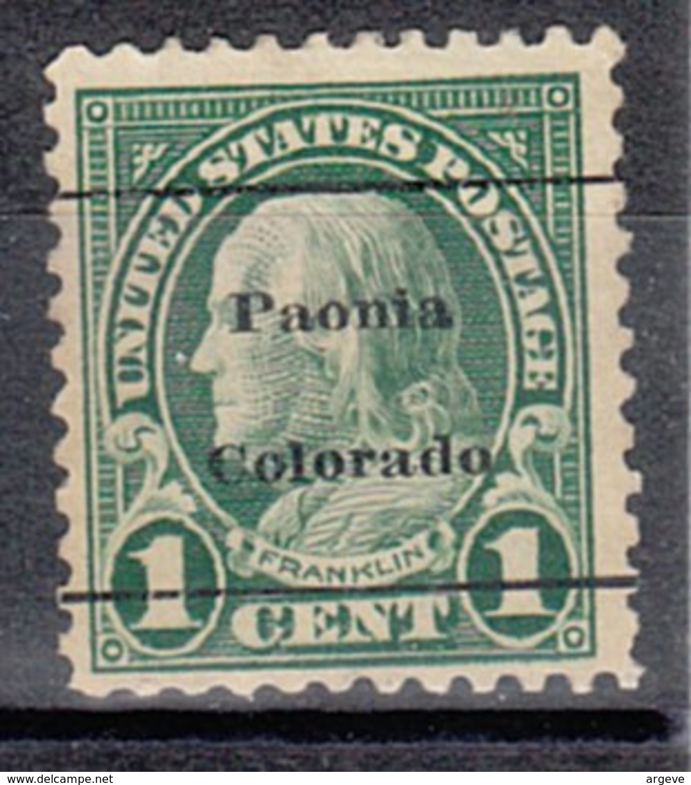 USA Precancel Vorausentwertung Preo, Locals Colorado, Paonia 552-L-1 TS - Voorafgestempeld