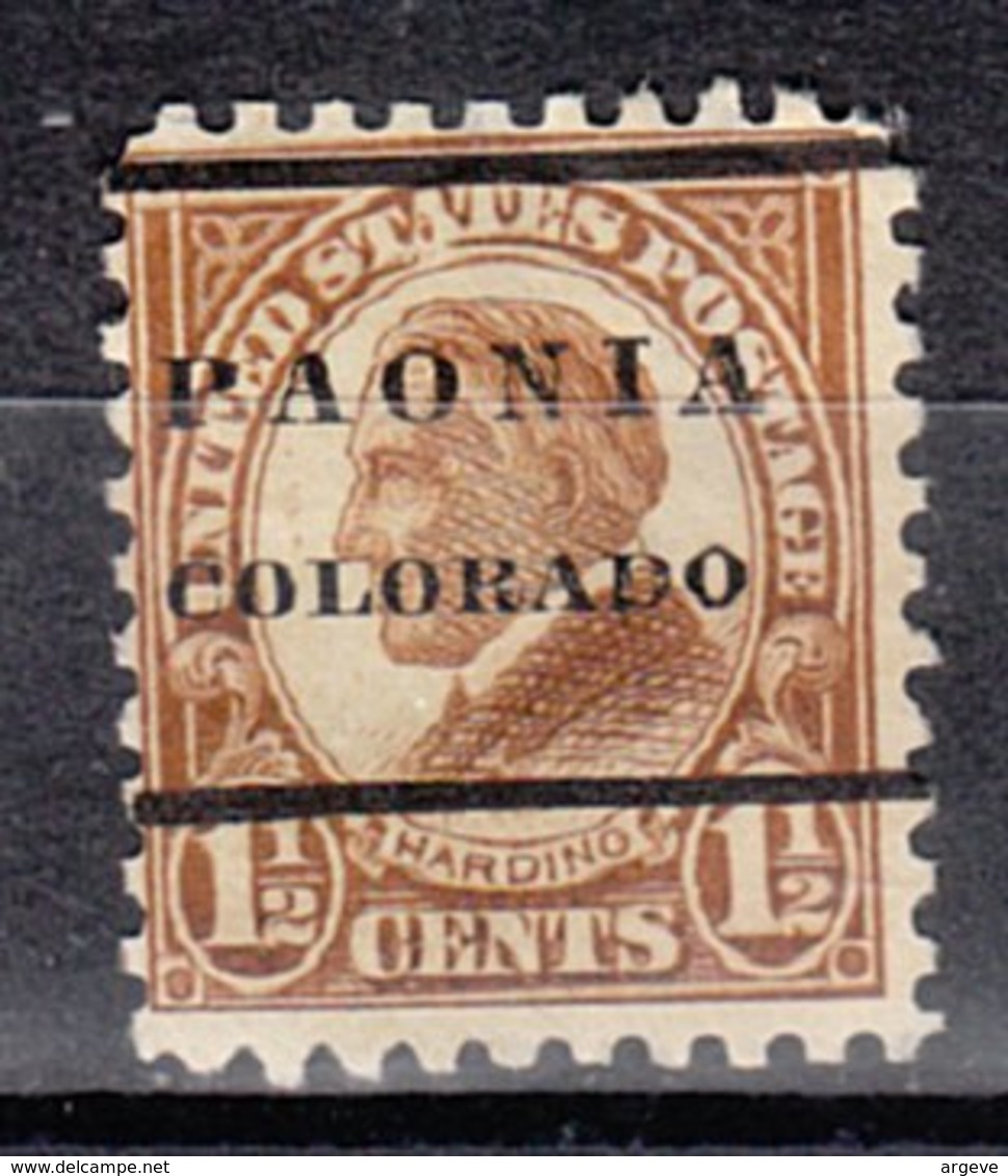 USA Precancel Vorausentwertung Preo, Locals Colorado, Paonia 582-L-2 TS, Stamp Thin - Vorausentwertungen
