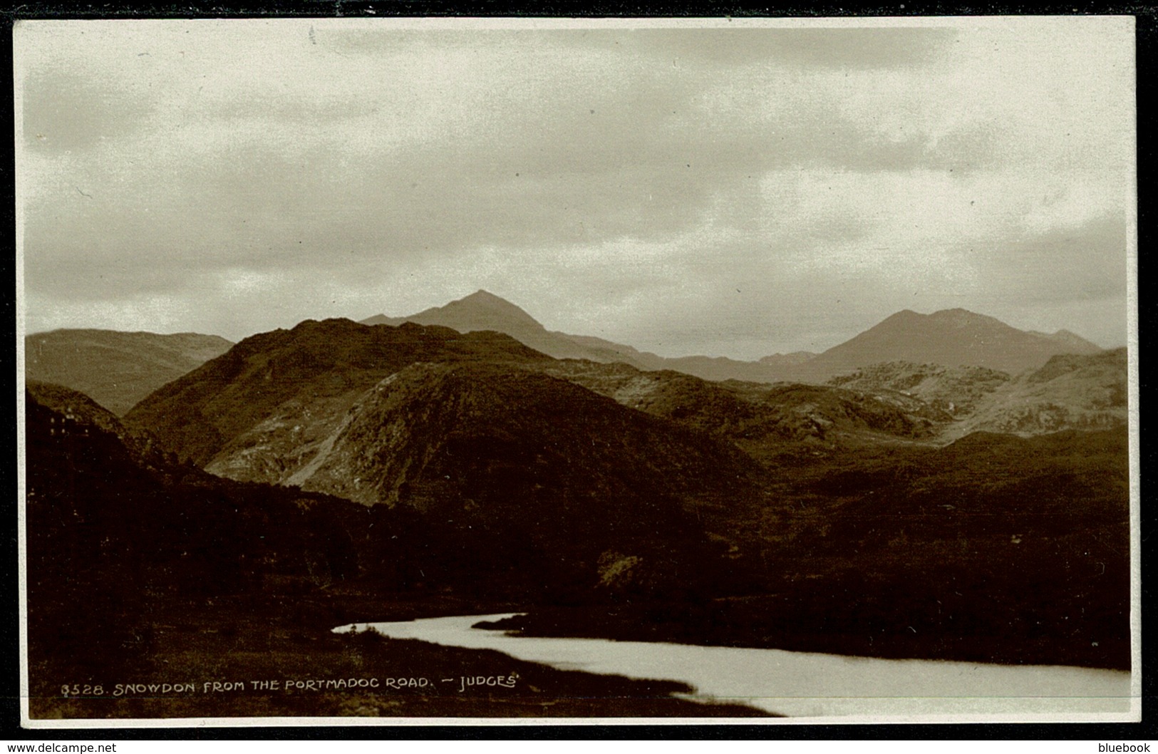 Ref 1271 - Judges Real Photo Postcard - Snowdon From The Portmadoc Road - Caernarvonshire Wales - Caernarvonshire