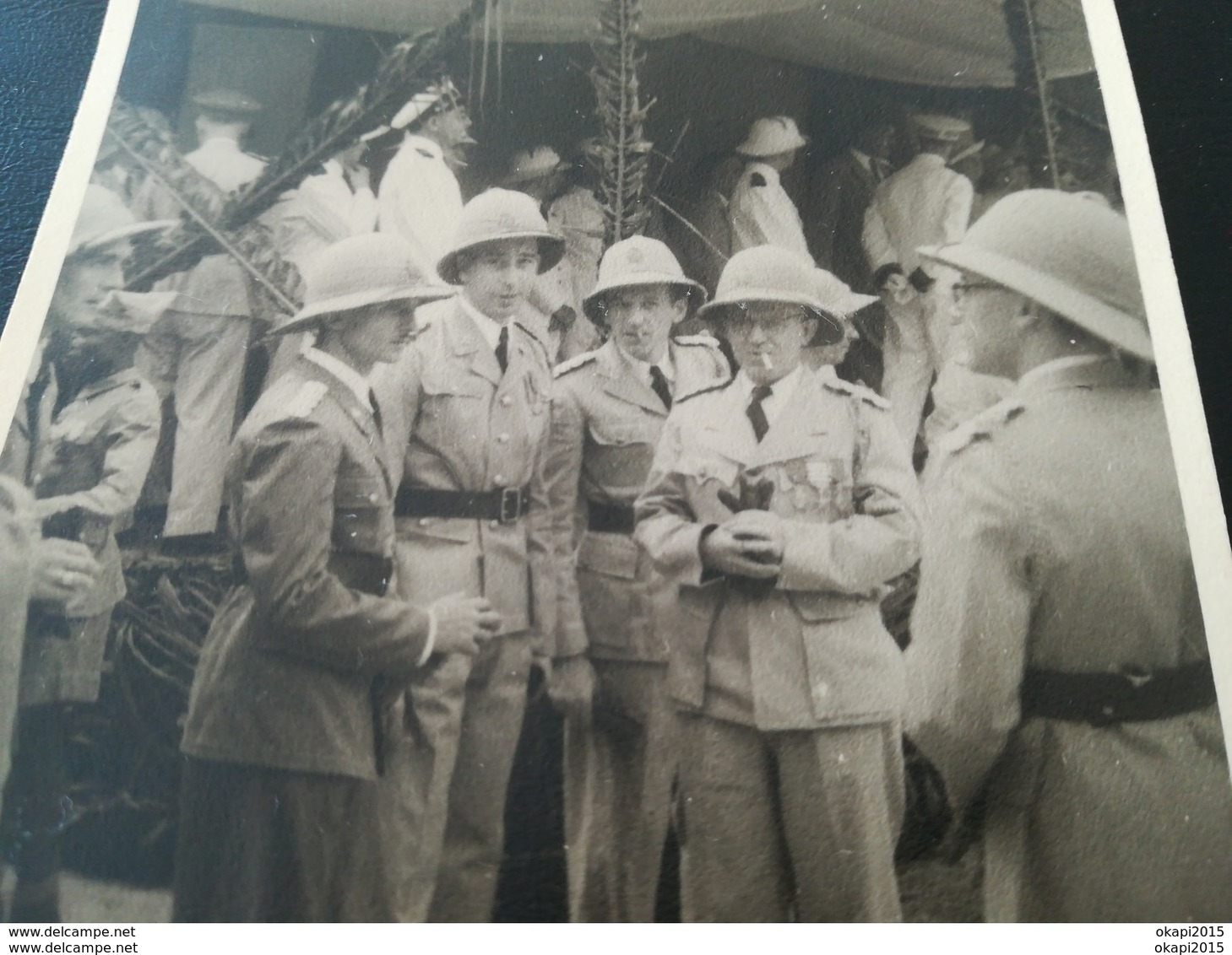 BANQUET DES OFFICIERS  CONGO BELGE COLONIE BELGIQUE PHOTO + 6 AUTRES PHOTOS + 1 CARTE POSTALE ( CARTE - PHOTO)