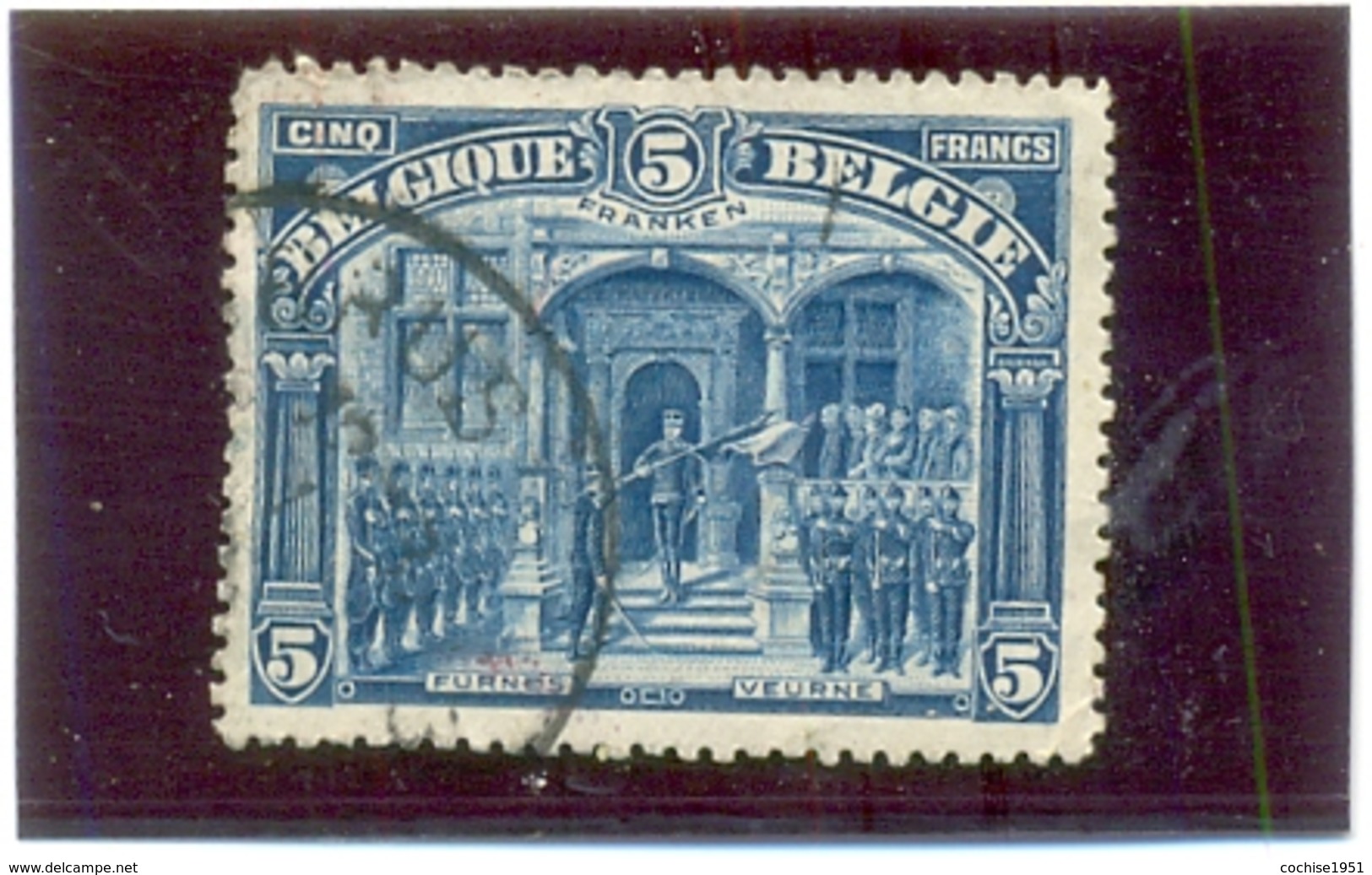 1915 BELGIQUE Y & T N° 147 ( O ) Série Albert I - 1f FRAANKEN - 1915-1920 Albert I.