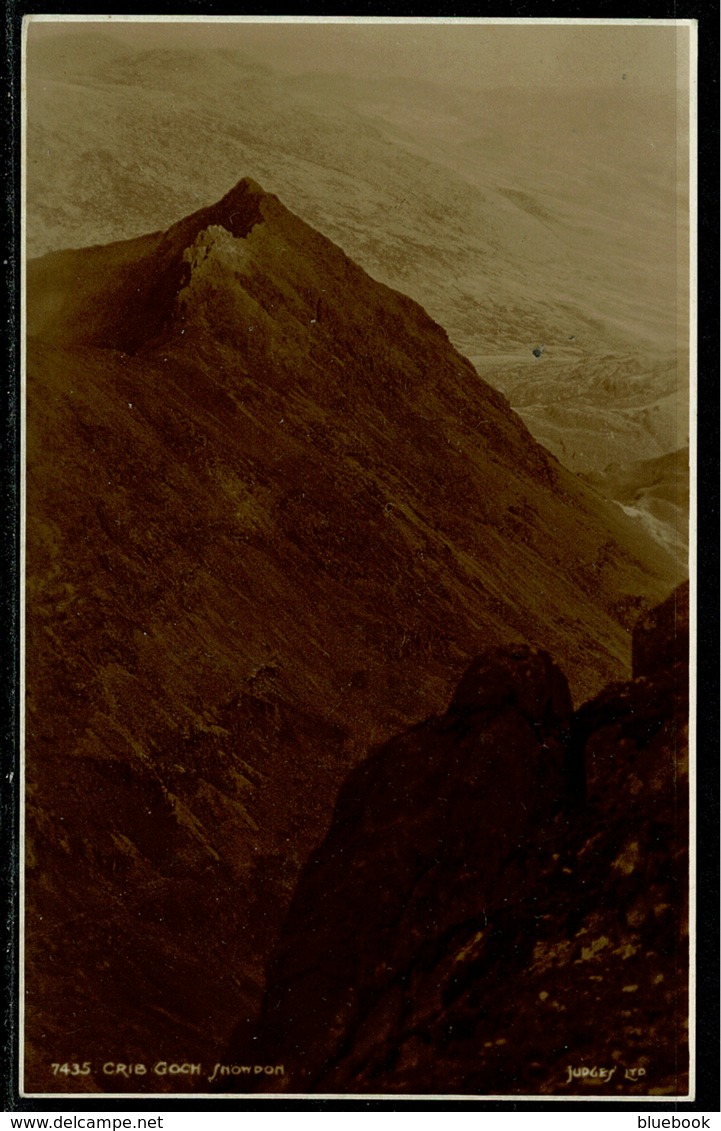 Ref 1271 - Judges Real Photo Postcard - Crib Goch - Caernarvonshire Wales - Caernarvonshire