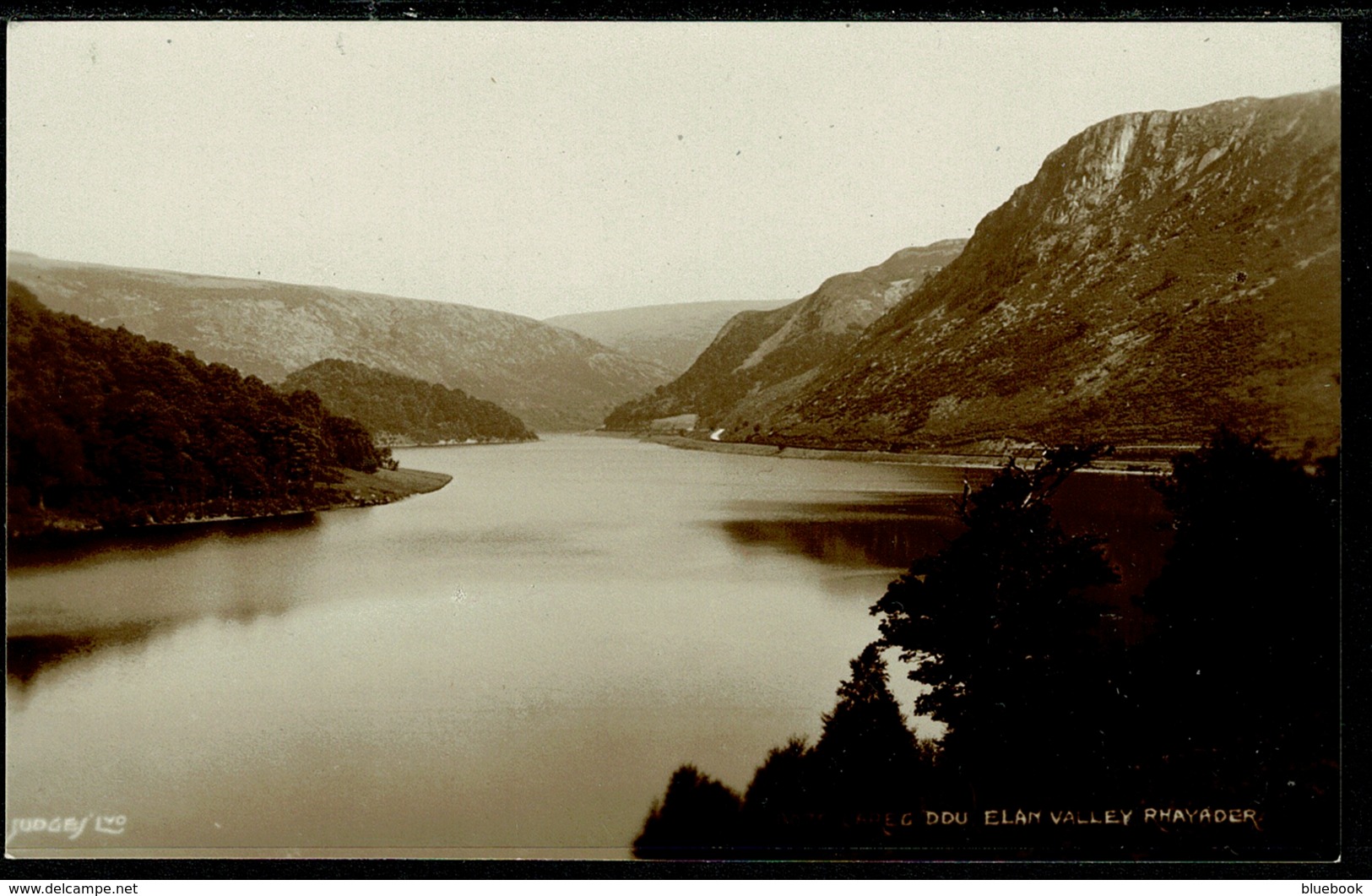 Ref 1271 - Judges Real Photo Postcard - Careg Ddu Elan Valley Rhayader - Radnorshire Wales - Radnorshire