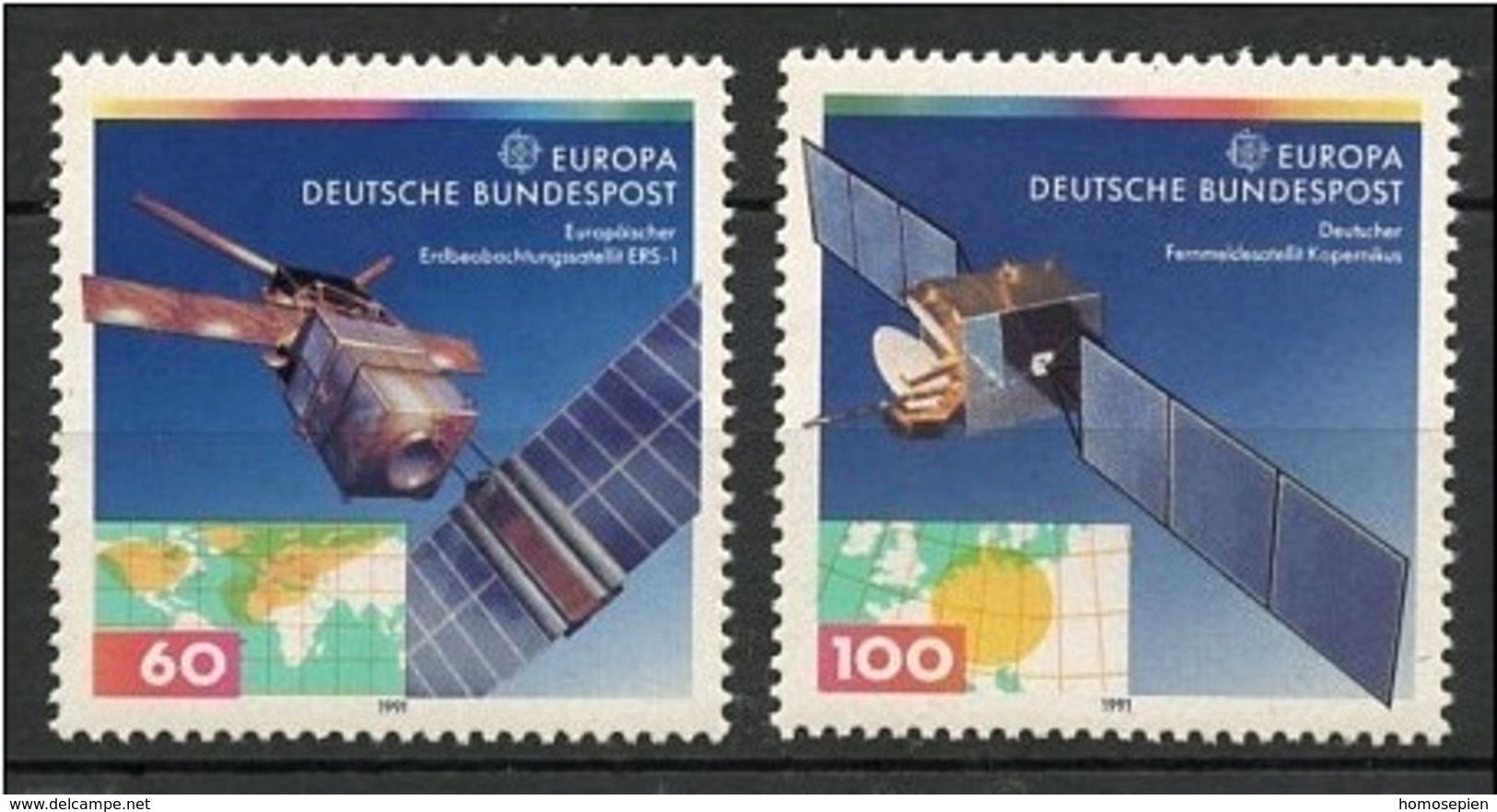 Europa CEPT 1991 Allemagne Fédérale - Germany - Deutschland Y&T N°1358 à 1359 - Michel N°1526 à 1527 *** - 1991