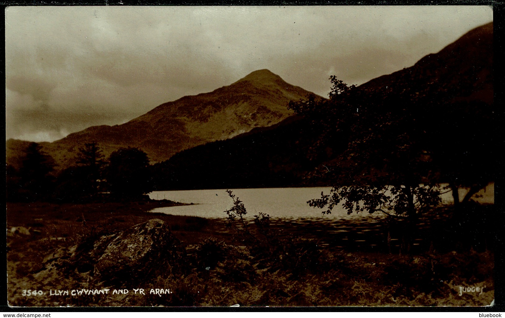Ref 1272 - Judges Real Photo Postcard - Llyn Gwynant And Yr Aran Snowdonia - Caernarvonshire Wales - Caernarvonshire