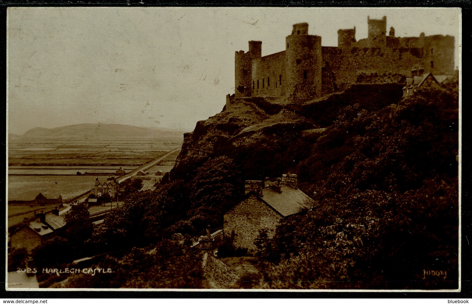 Ref 1272 - 1936 Judges Real Photo Postcard - Harlech Castle - Merionethshire Wales - Merionethshire