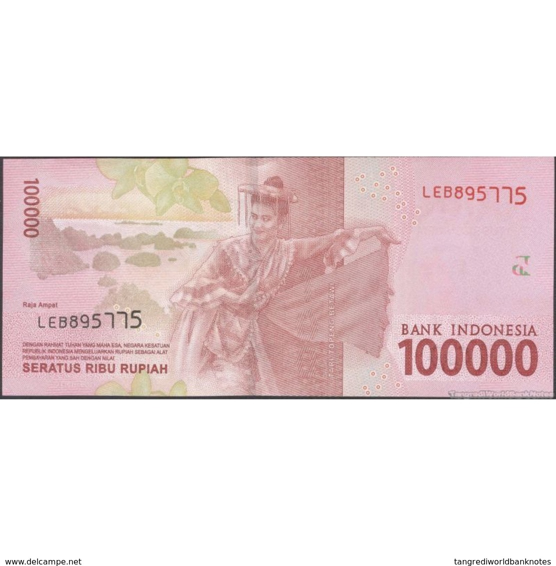 TWN - INDONESIA 160c - 100000 100.000 Rupiah 2016/2018 Various Prefixes UNC - Indonésie